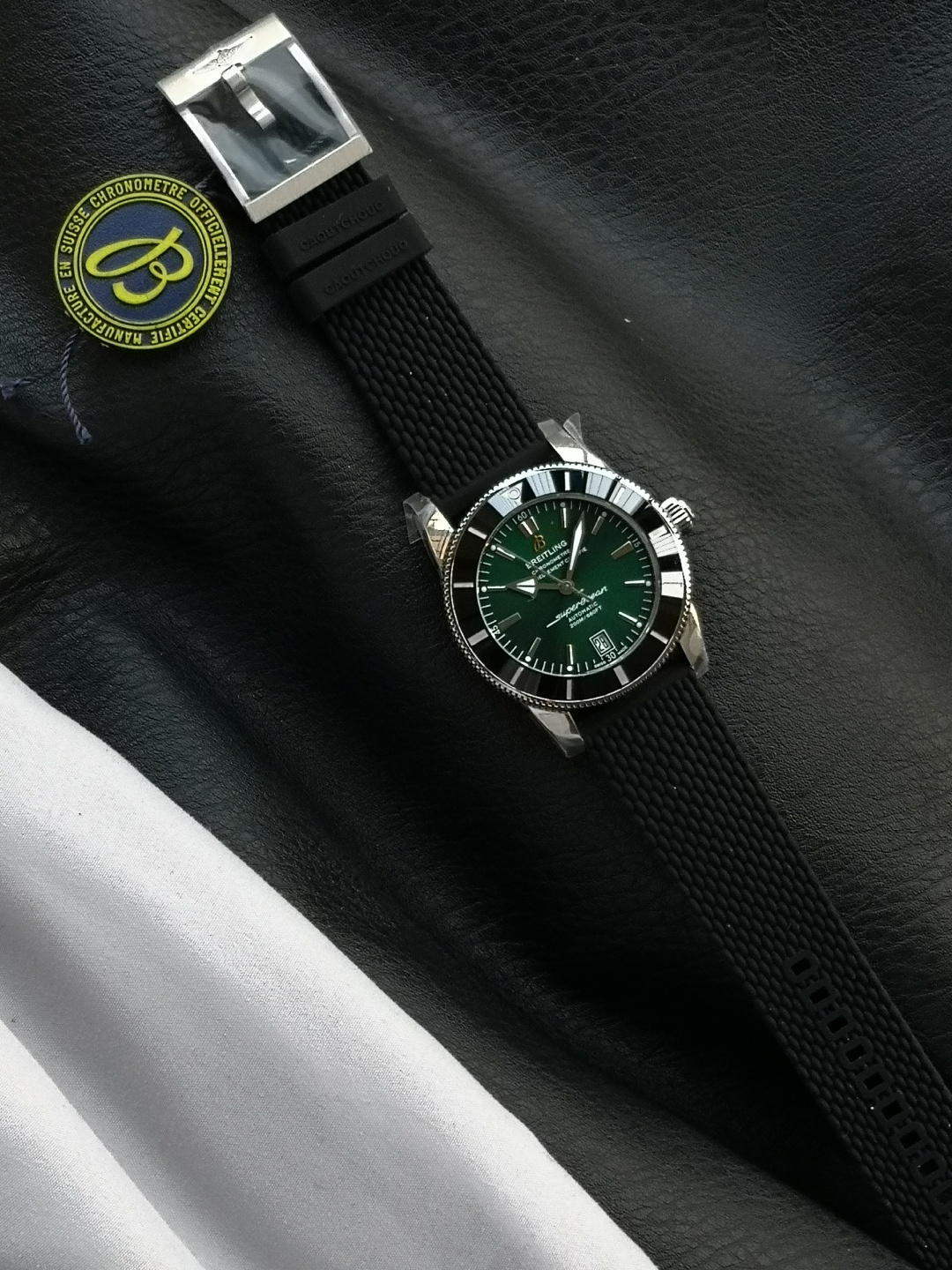 BREITLING ブライトリング スーパーオーシャン 腕時計 メンズ 自動巻き 耐衝撃 グリーン - 画像 5
