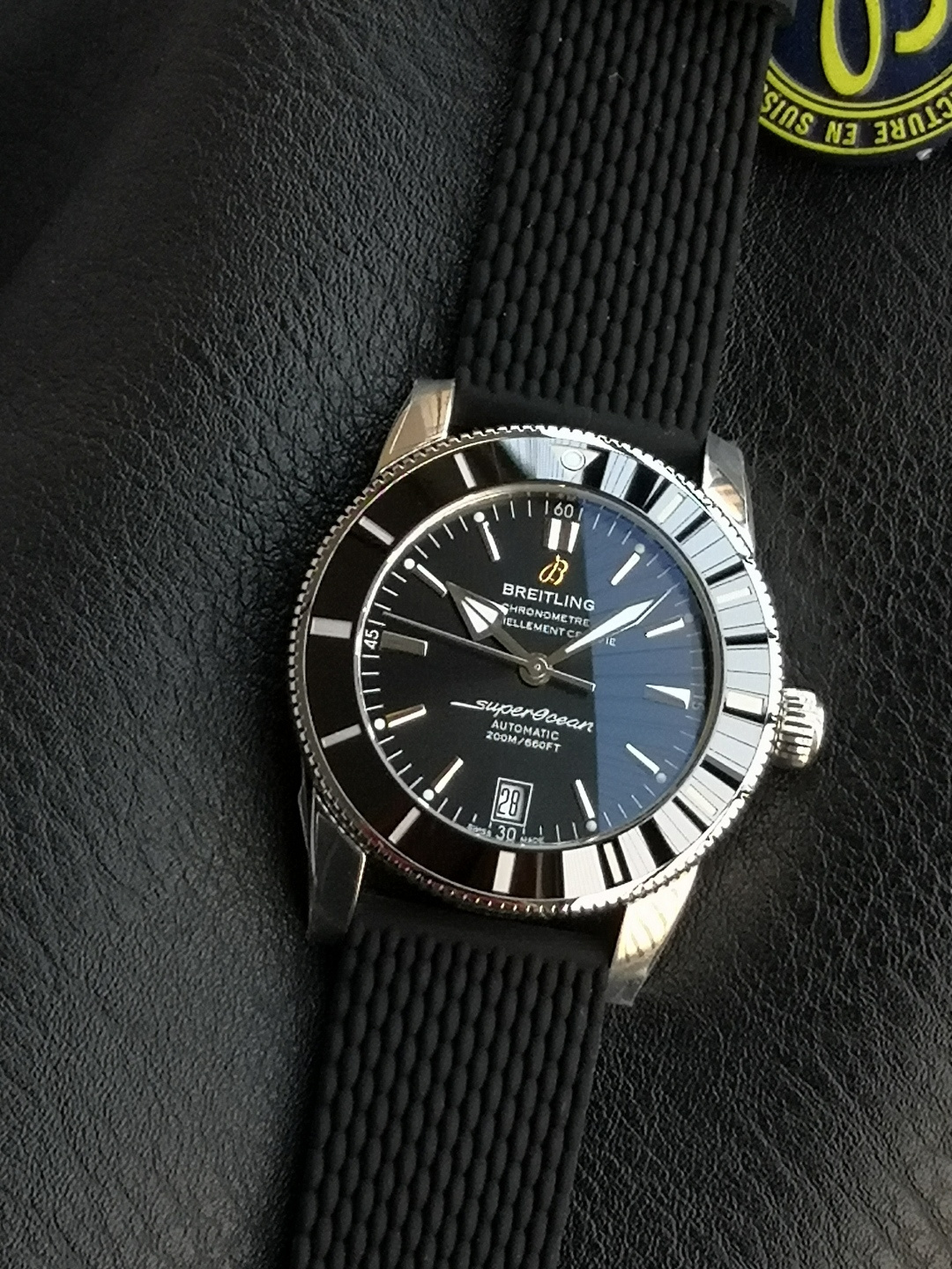 BREITLING ブライトリング スーパーオーシャン 腕時計 メンズ 自動巻き ブラック - 画像 2