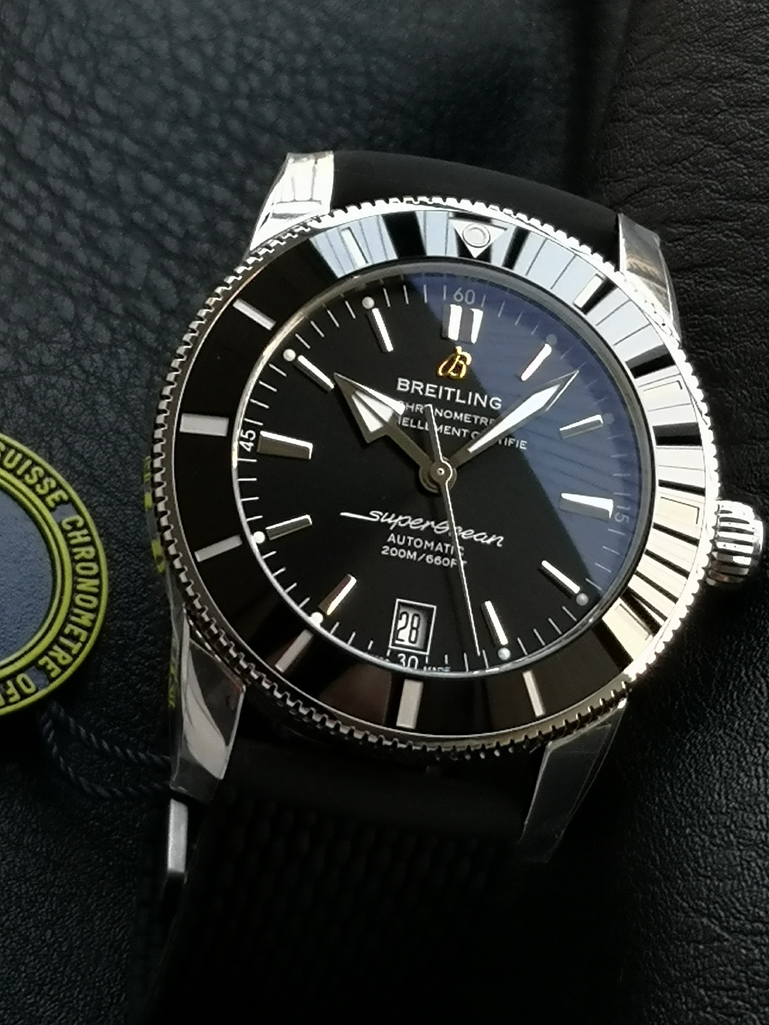 BREITLING ブライトリング スーパーオーシャン 腕時計 メンズ 自動巻き ブラック - 画像 3