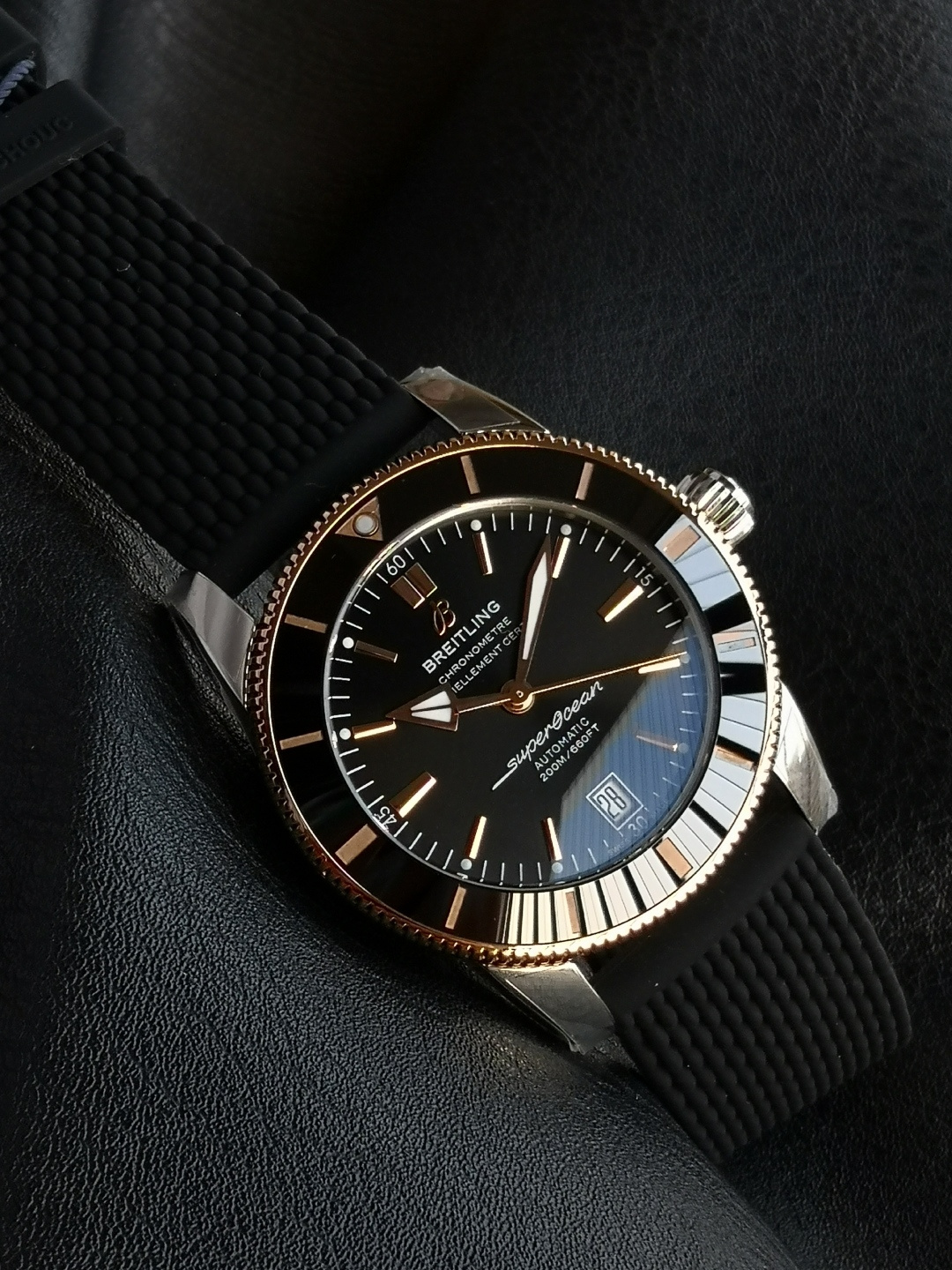 BREITLING ブリーティング スーパーオーシャン 腕時計 メンズ 自動巻き 200M防水 ブラック - 画像 4
