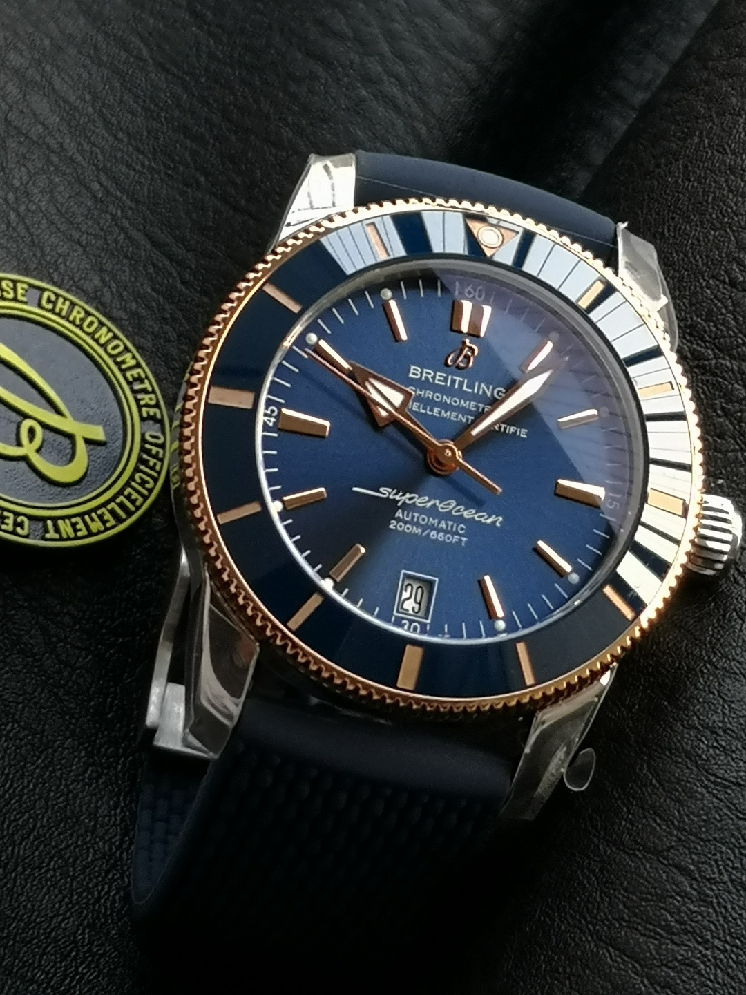 BREITLING ブライトリング 腕時計 メンズ 自動巻き 耐衝撃 防水 ブルー - 画像 3
