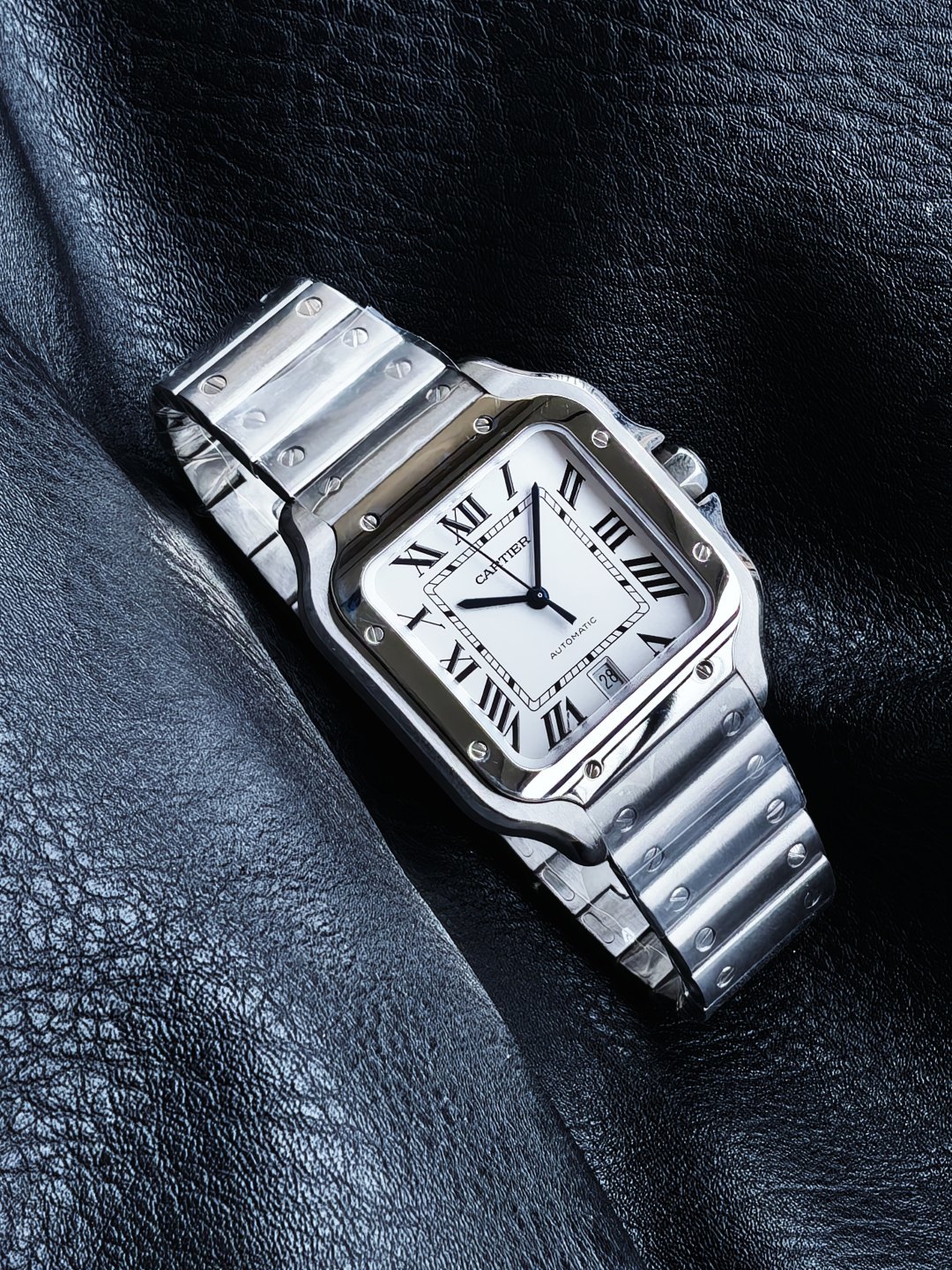 CARTIER カルティエ サンダース 腕時計 メンズ 自動巻き 44mm ケース ブラック - 画像 4