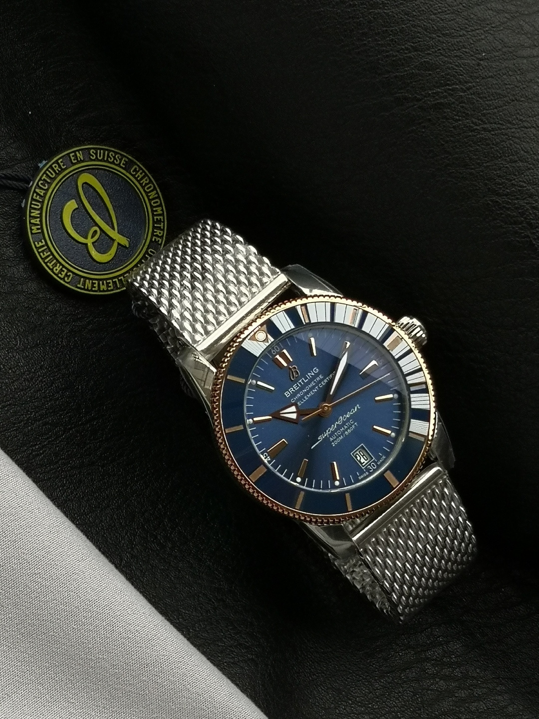 BREITLING ブライトリング スーパーオーシャン 腕時計 メンズ 自動巻き オートマチック ブルー - 画像 5