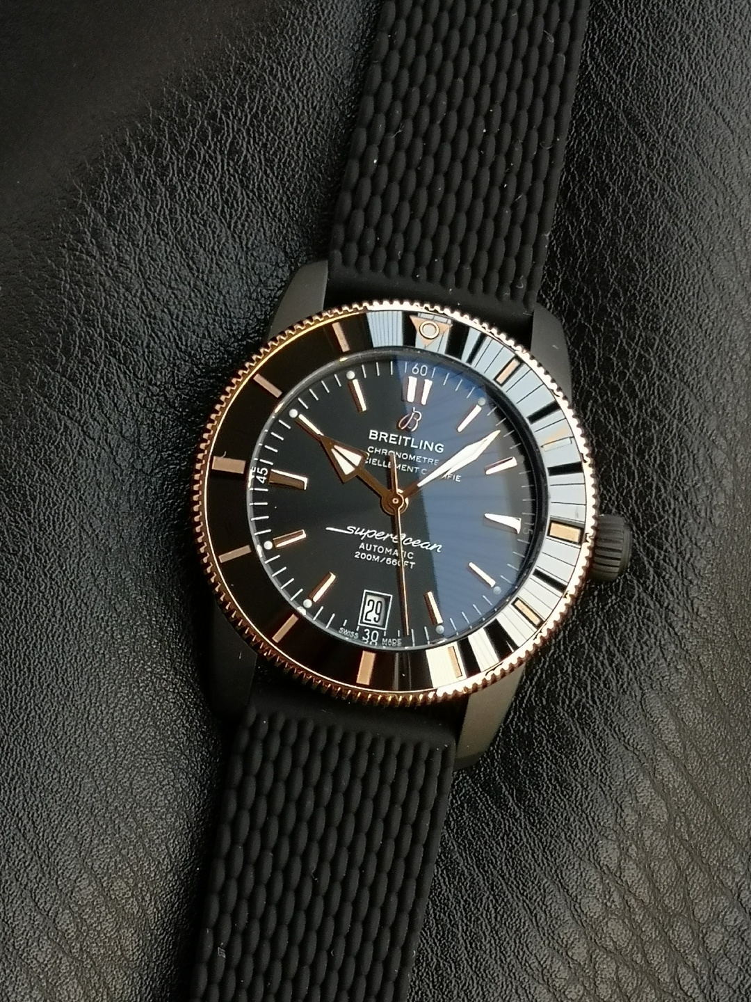 BREITLING ブライトリング スーパーオーシャン 腕時計 メンズ 自動巻き 機械式 42mm ブラック ブラック - 画像 2