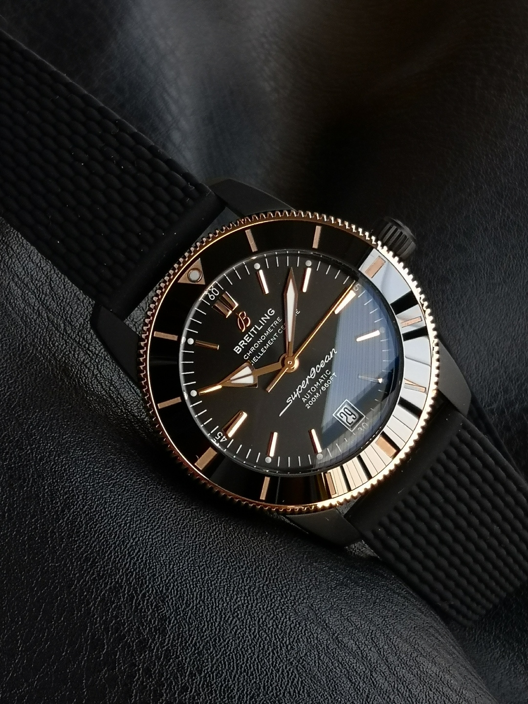 BREITLING ブライトリング スーパーオーシャン 腕時計 メンズ 自動巻き 機械式 42mm ブラック ブラック - 画像 4