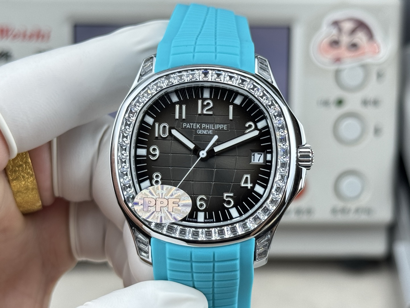 PATEK PHILIPPE パテックフィリップ アクアノート 腕時計 メンズ 324一体機芯 ダイヤモンドベゼル ディヴスラン