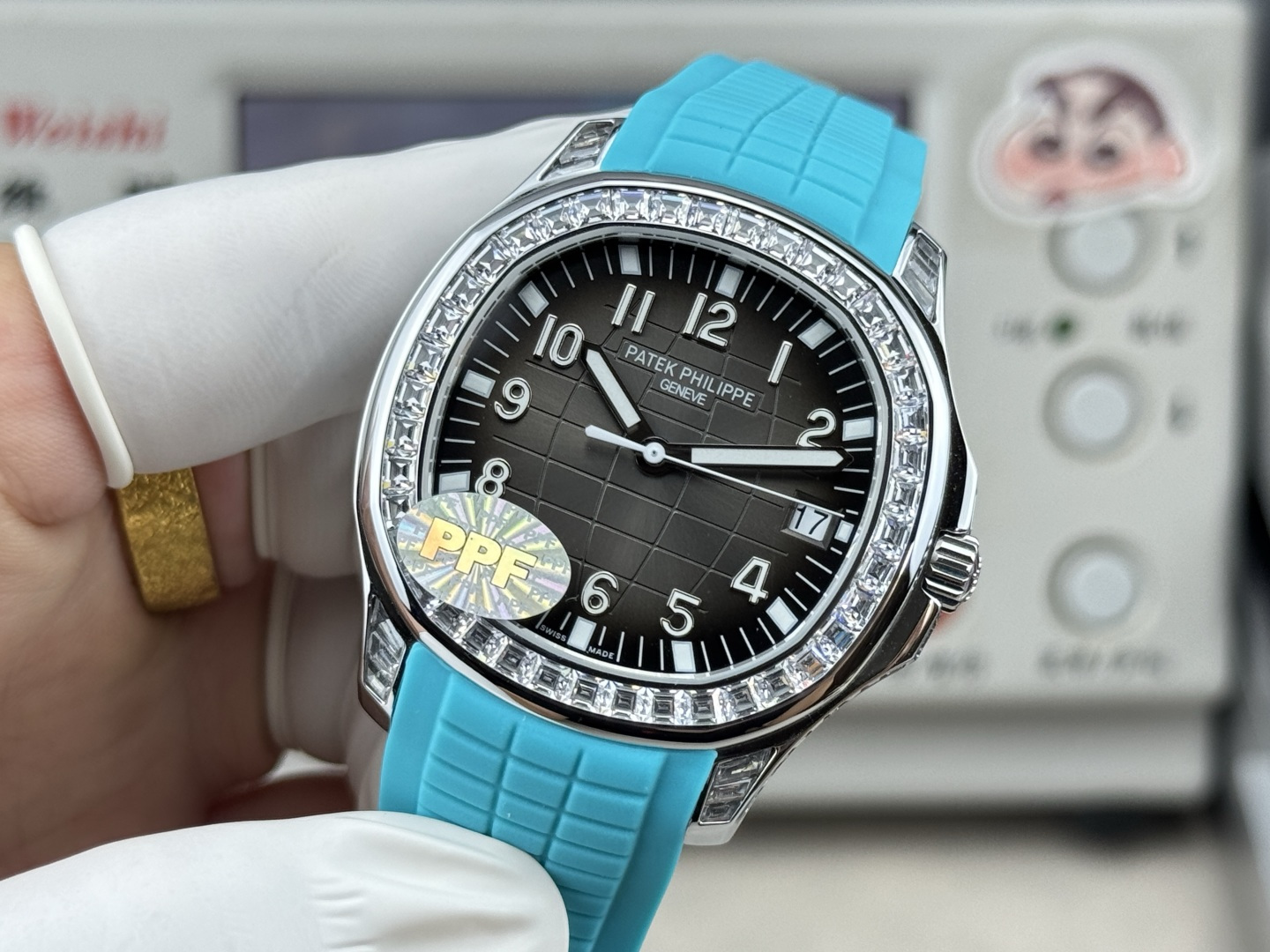PATEK PHILIPPE パテックフィリップ アクアノート 腕時計 メンズ 324一体機芯 ダイヤモンドベゼル ディヴスラン - 画像 3