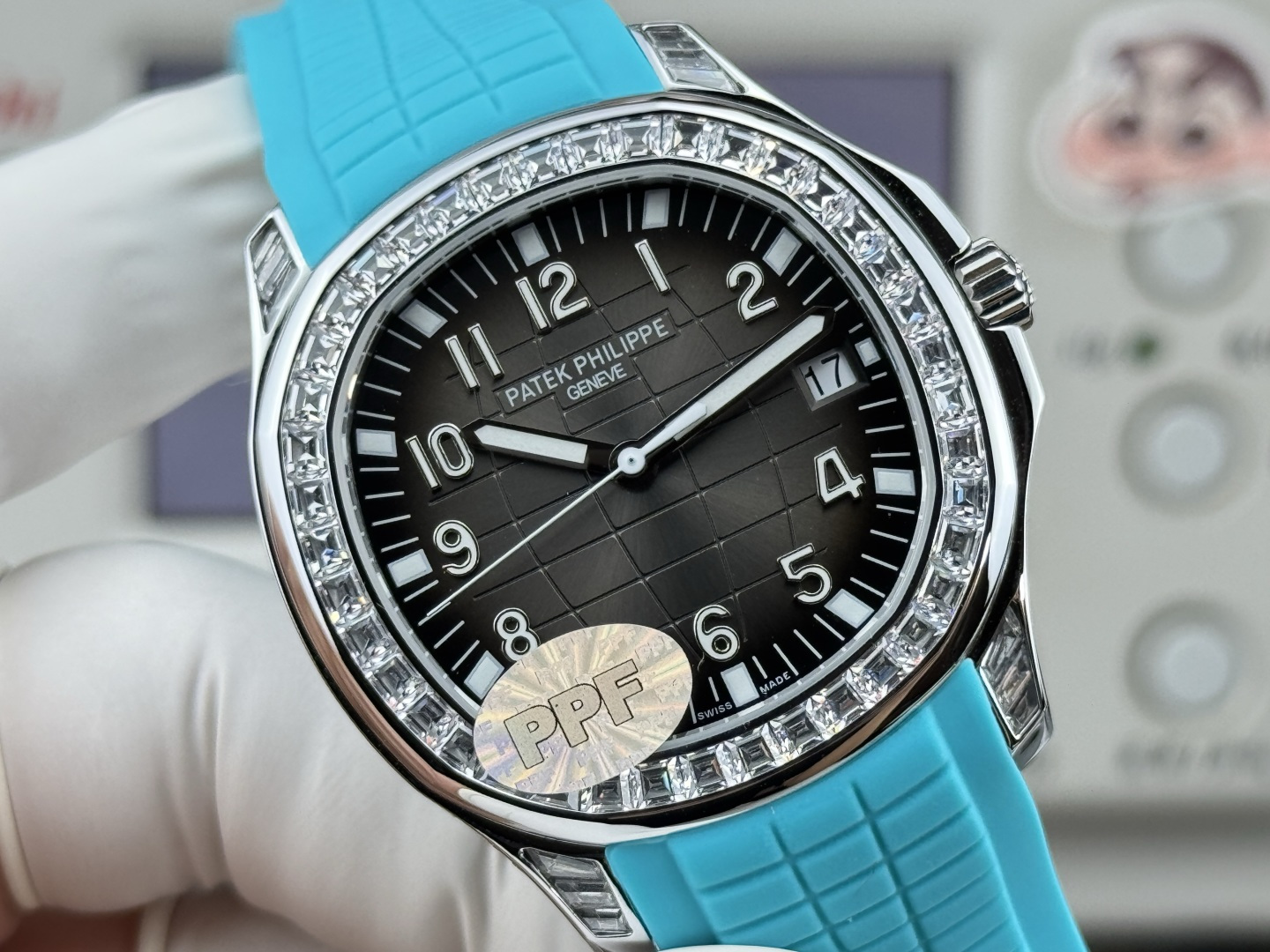 PATEK PHILIPPE パテックフィリップ アクアノート 腕時計 メンズ 324一体機芯 ダイヤモンドベゼル ディヴスラン - 画像 4