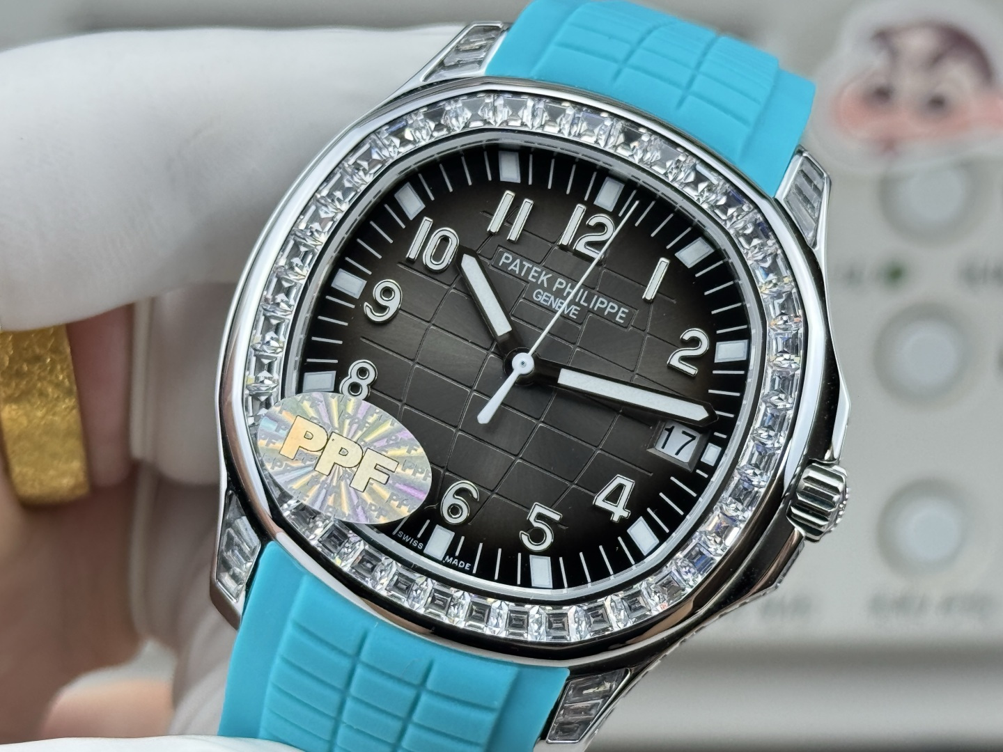 PATEK PHILIPPE パテックフィリップ アクアノート 腕時計 メンズ 324一体機芯 ダイヤモンドベゼル ディヴスラン - 画像 5