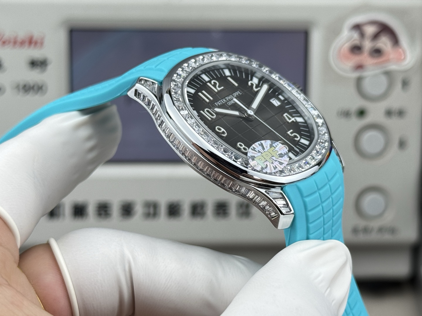 PATEK PHILIPPE パテックフィリップ アクアノート 腕時計 メンズ 324一体機芯 ダイヤモンドベゼル ディヴスラン - 画像 6