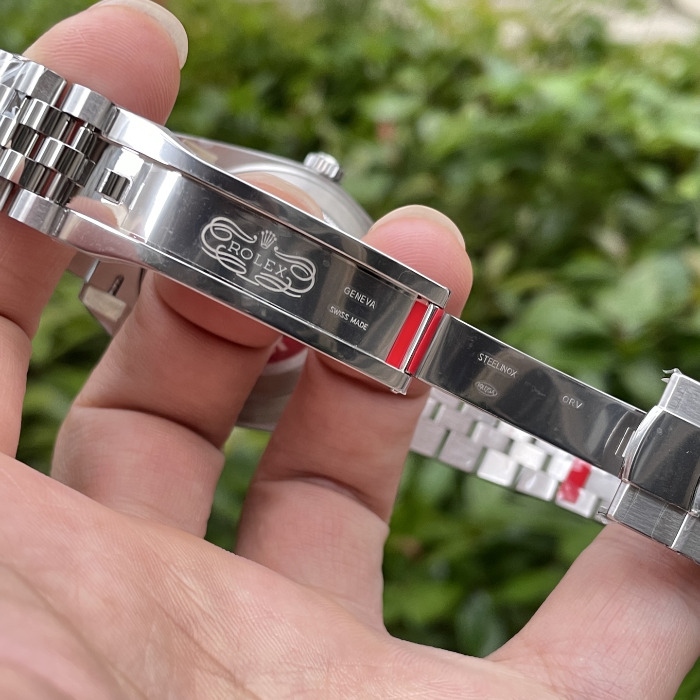 ROLEX ロレックス 日本製自動巻き 時計 メンズ 41mm 重厚感 ブラック レッド - 画像 8