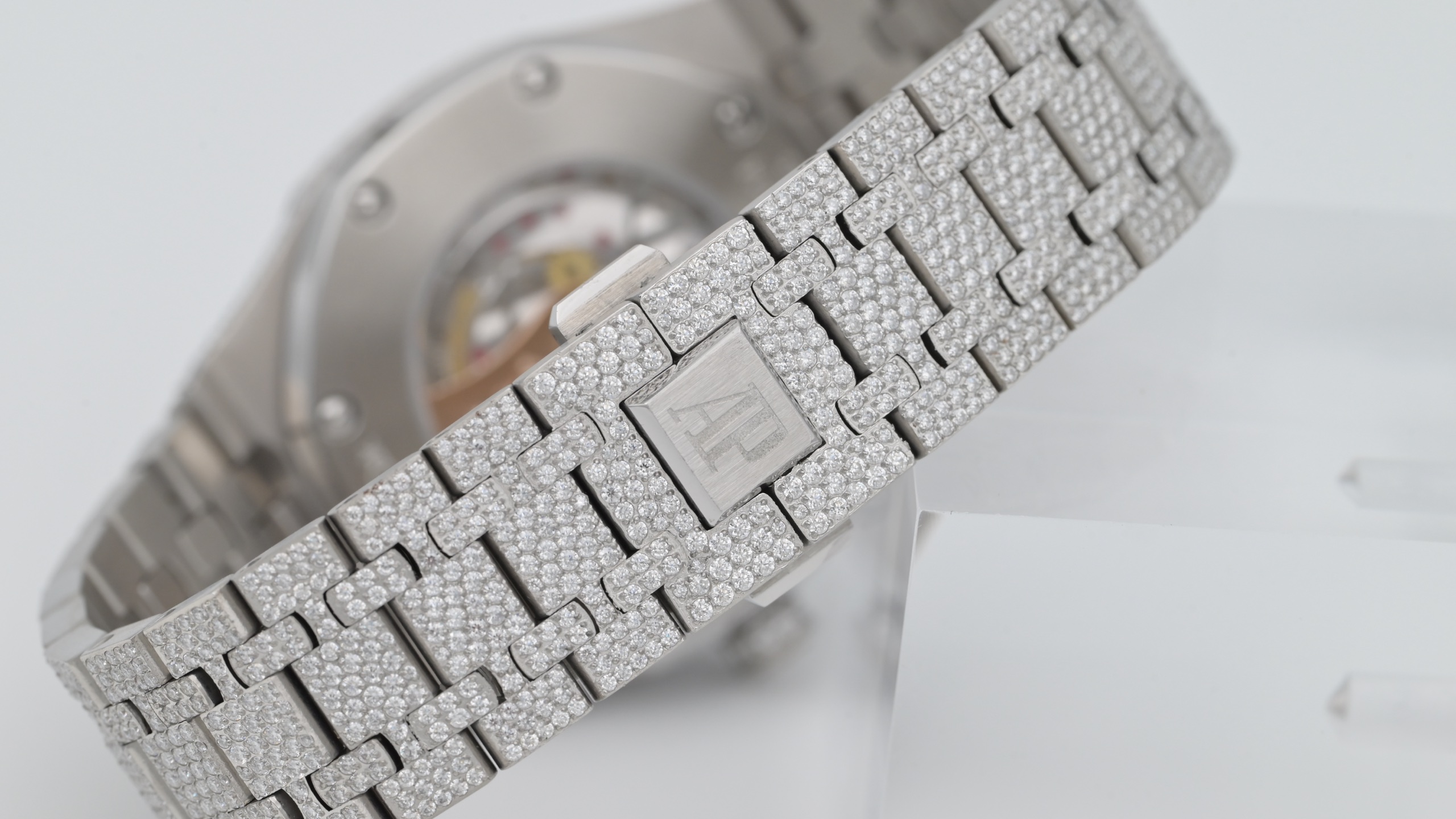 AUDEMARS PIGUET オーデマピゲ ロイヤルオーク 腕時計 メンズ 満天星 モーザンダイヤ フラワーセッティング シルバー - 画像 6