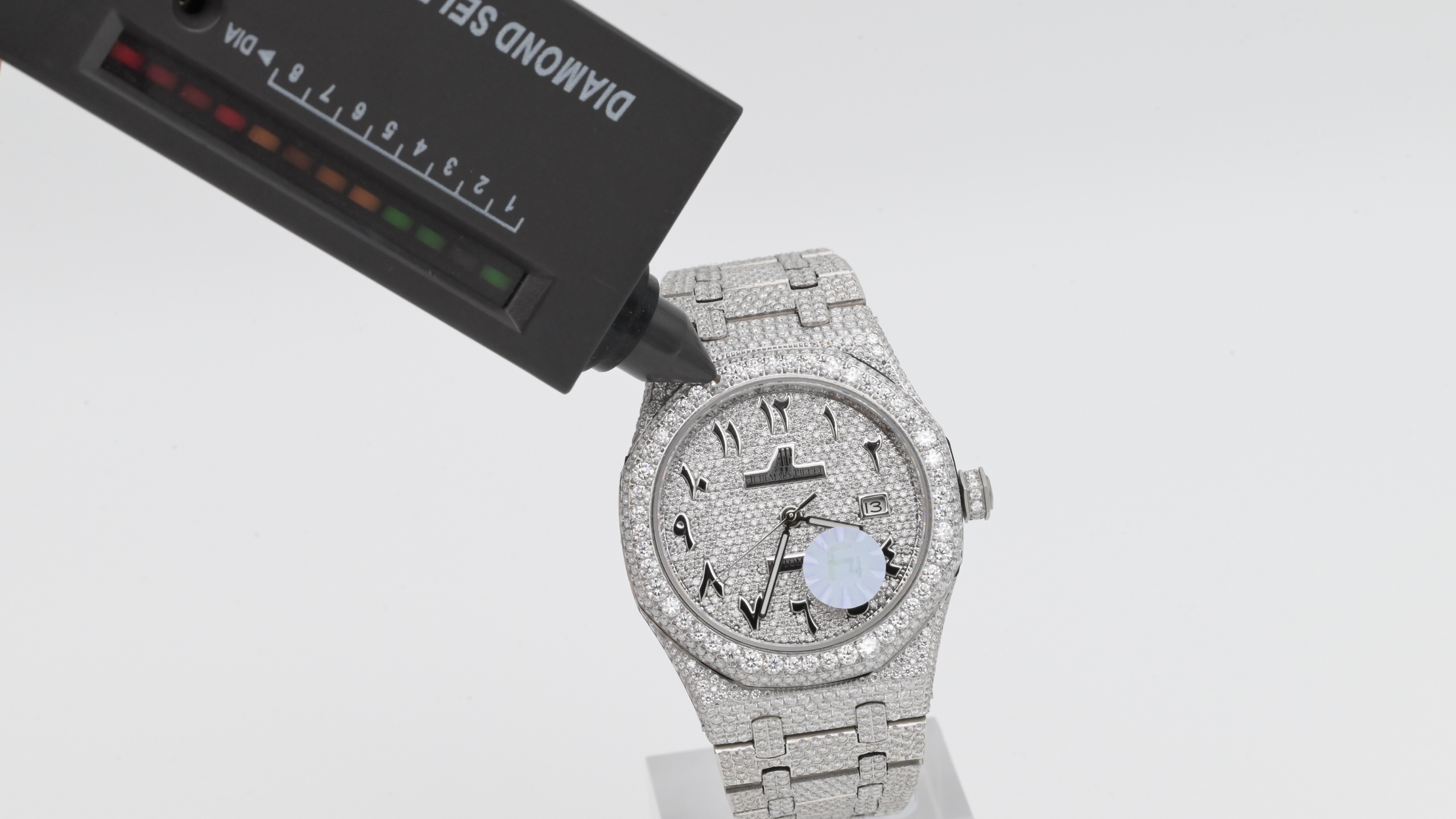AUDEMARS PIGUET オーデマピゲ ロイヤルオーク 腕時計 メンズ 満天星 モーザンダイヤ フラワーセッティング シルバー - 画像 9