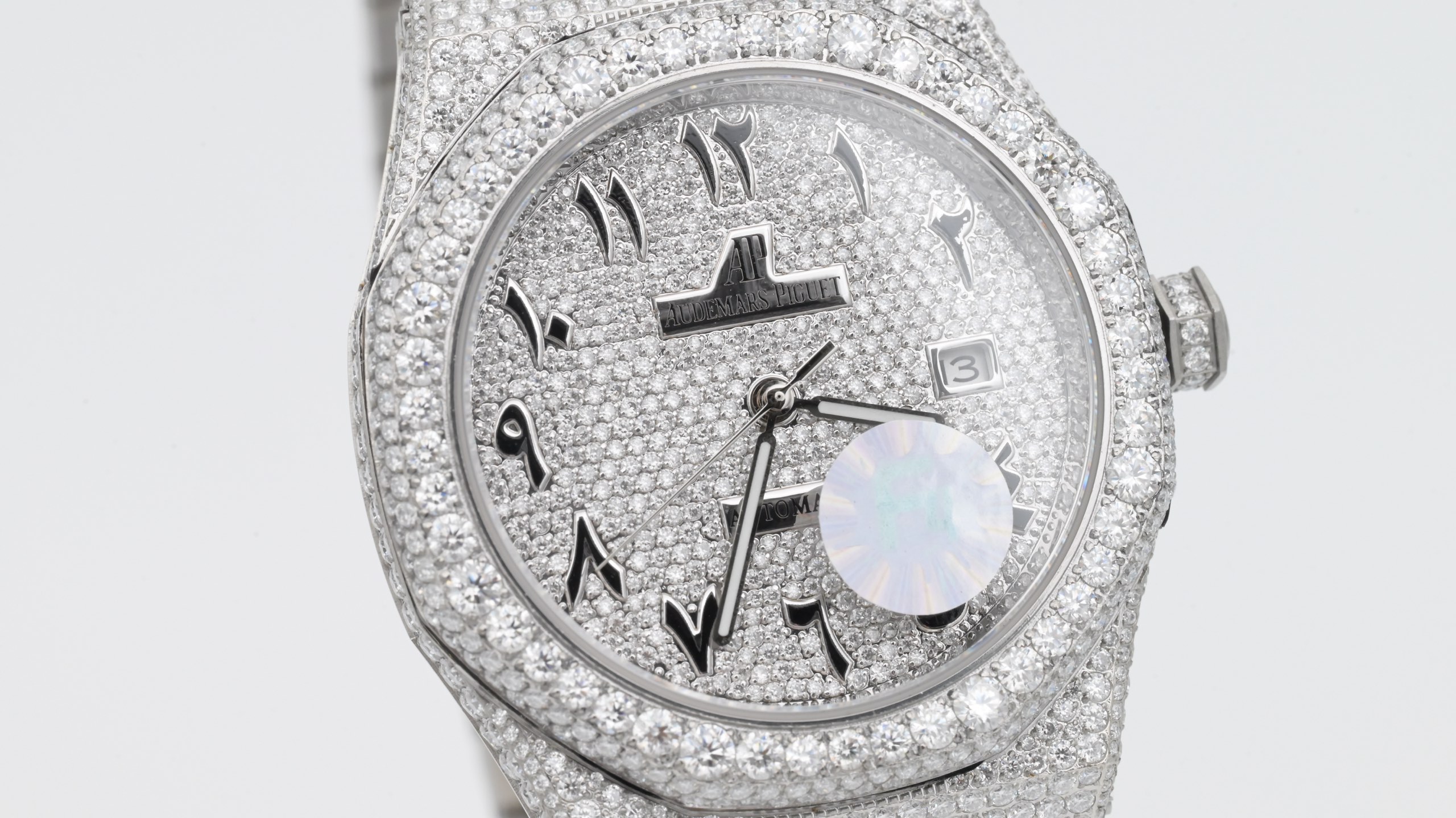 AUDIEMAS PIGUET オーデマピゲ メンズ 腕時計 フラワー-setting 計算機式 リューズ 40mm ホワイト - 画像 4