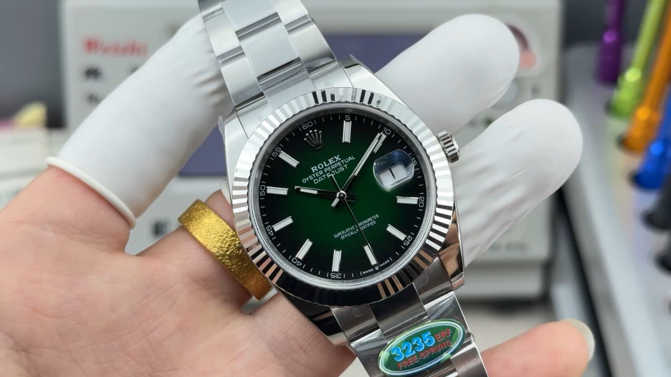 ERF エルフ ロレックス デイトジャスト 腕時計 メンズ 自動巻き 41mm カラーダイヤル ブラック - 画像 1