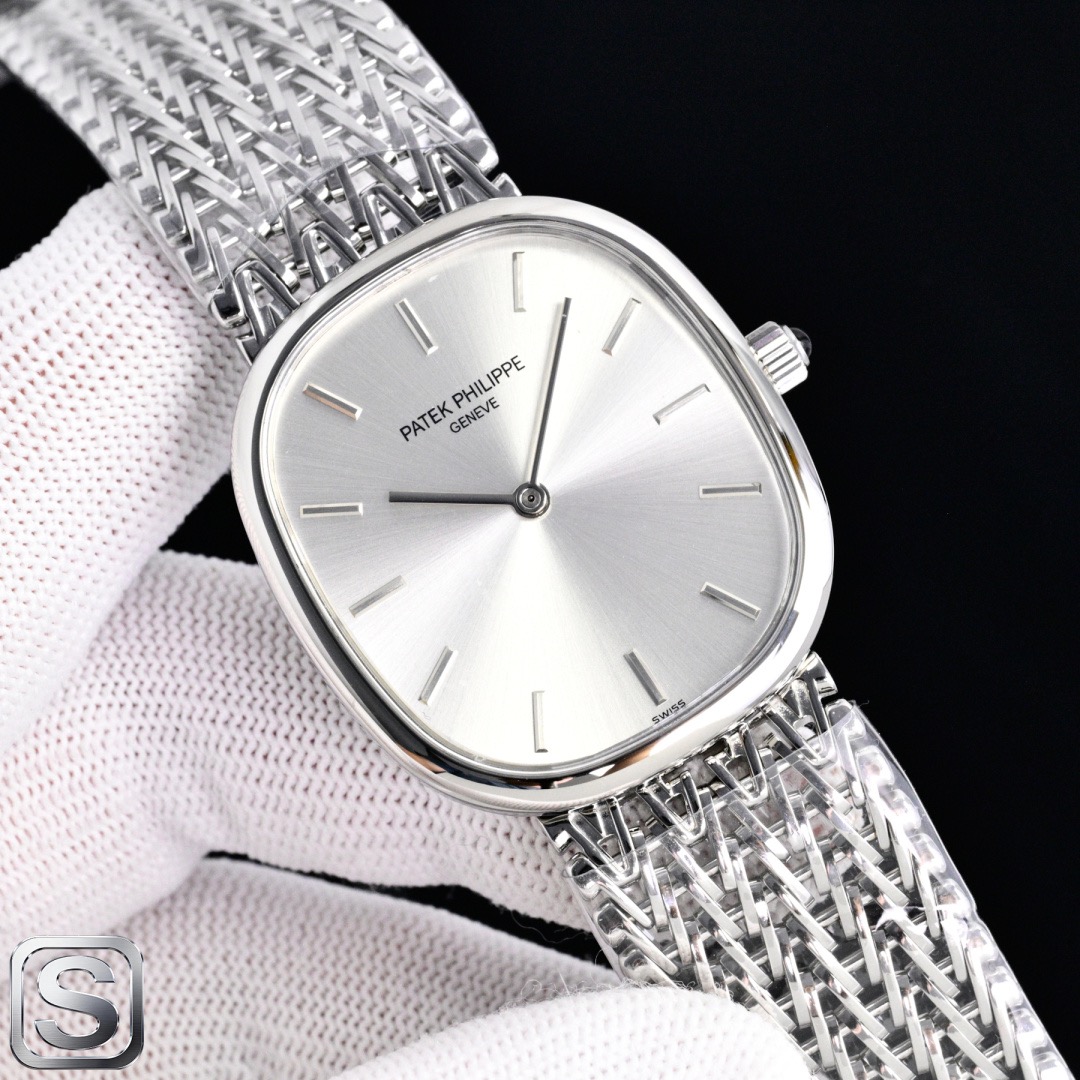 PATEK PHILIPPE パテックフィリップ 腕時計 レディース ドーム型 メッシュ ベルト シルバー - 画像 2