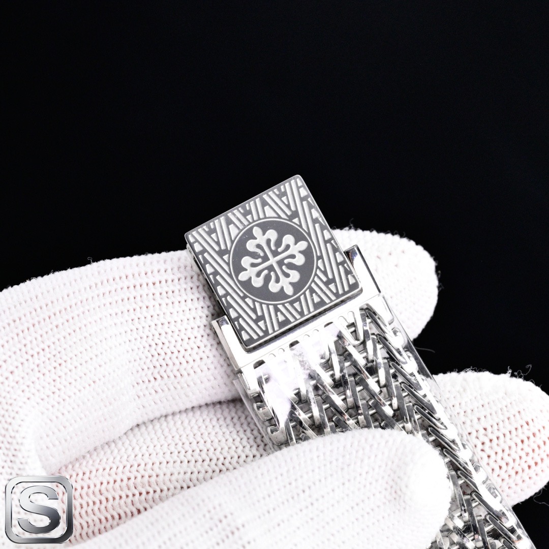 PATEK PHILIPPE パテックフィリップ 腕時計 レディース ドーム型 メッシュ ベルト シルバー - 画像 8