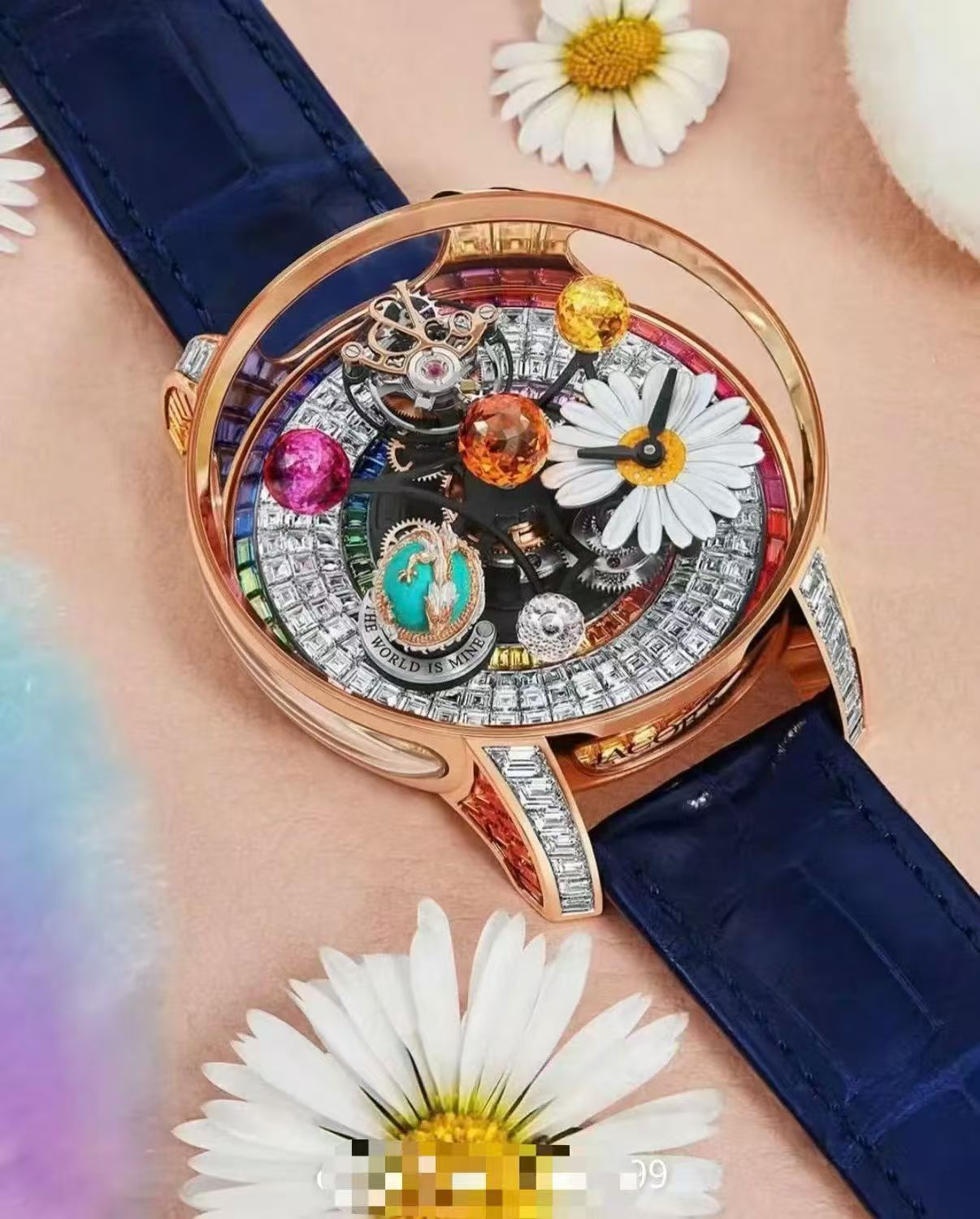 JACOB & CO ジェイコブ フラットシューズ 腕時計 メンズ ダイヤモンド マイクロクラスター 47mm ローズゴールド シルバー