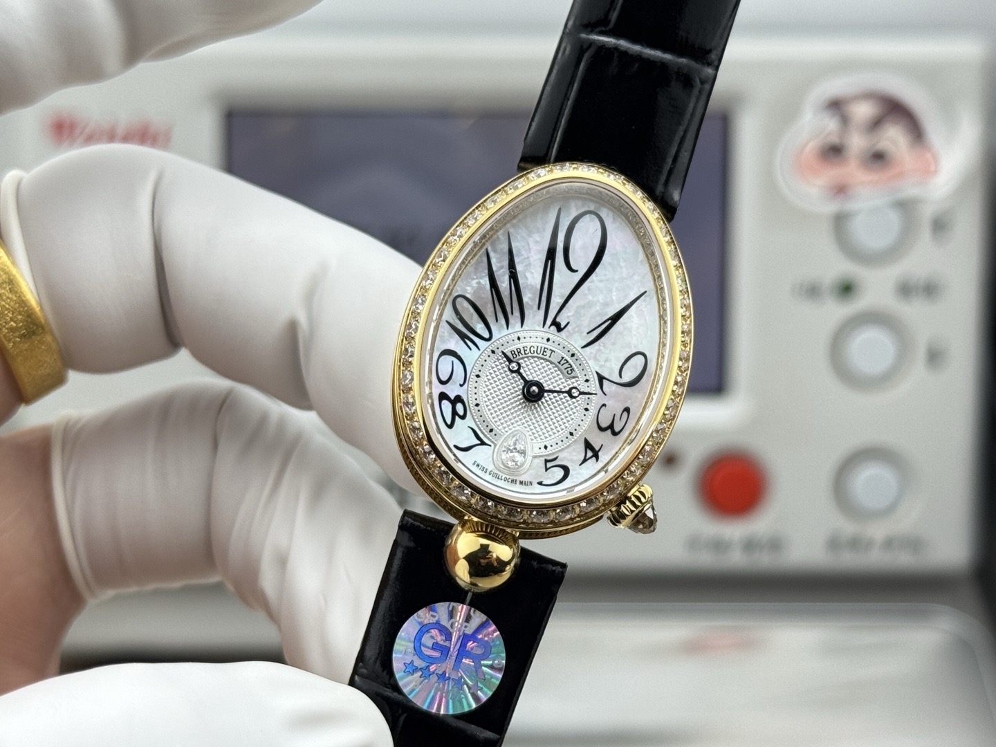 GR グループ 腕時計 レディース オーバル型 ムーブメント 本革 ブラック - 画像 3