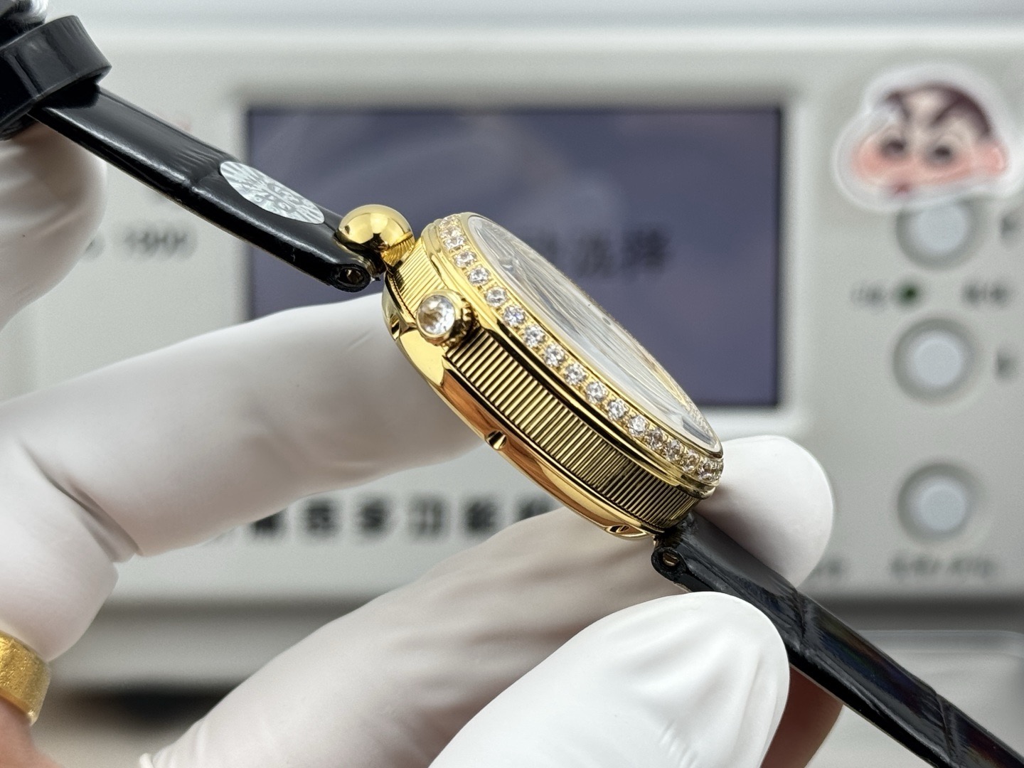 GR グループ 腕時計 レディース オーバル型 ムーブメント 本革 ブラック - 画像 7