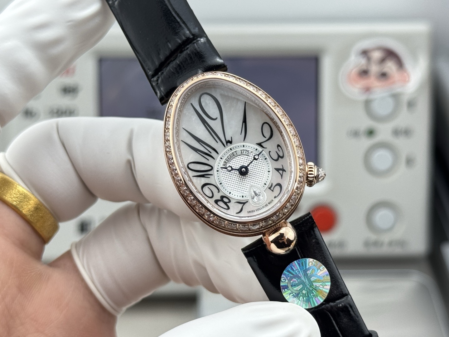 GR グラス ブルゲー 腕時計 レディース ランダム 33x25mm シルク ブラック - 画像 2