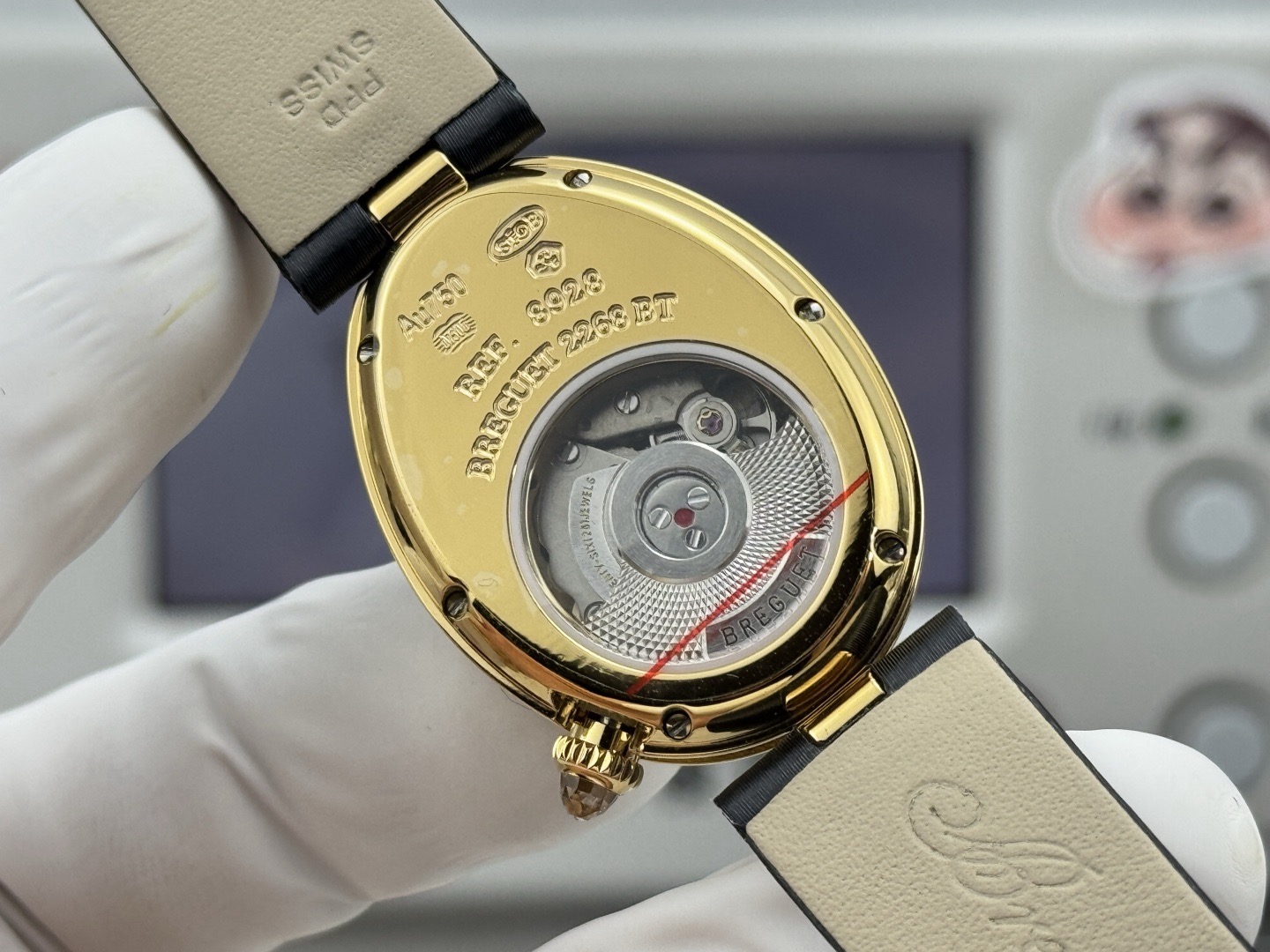 GR グレイル ブルゲー 腕時計 レディース オーバル型 シルク ブラック - 画像 8