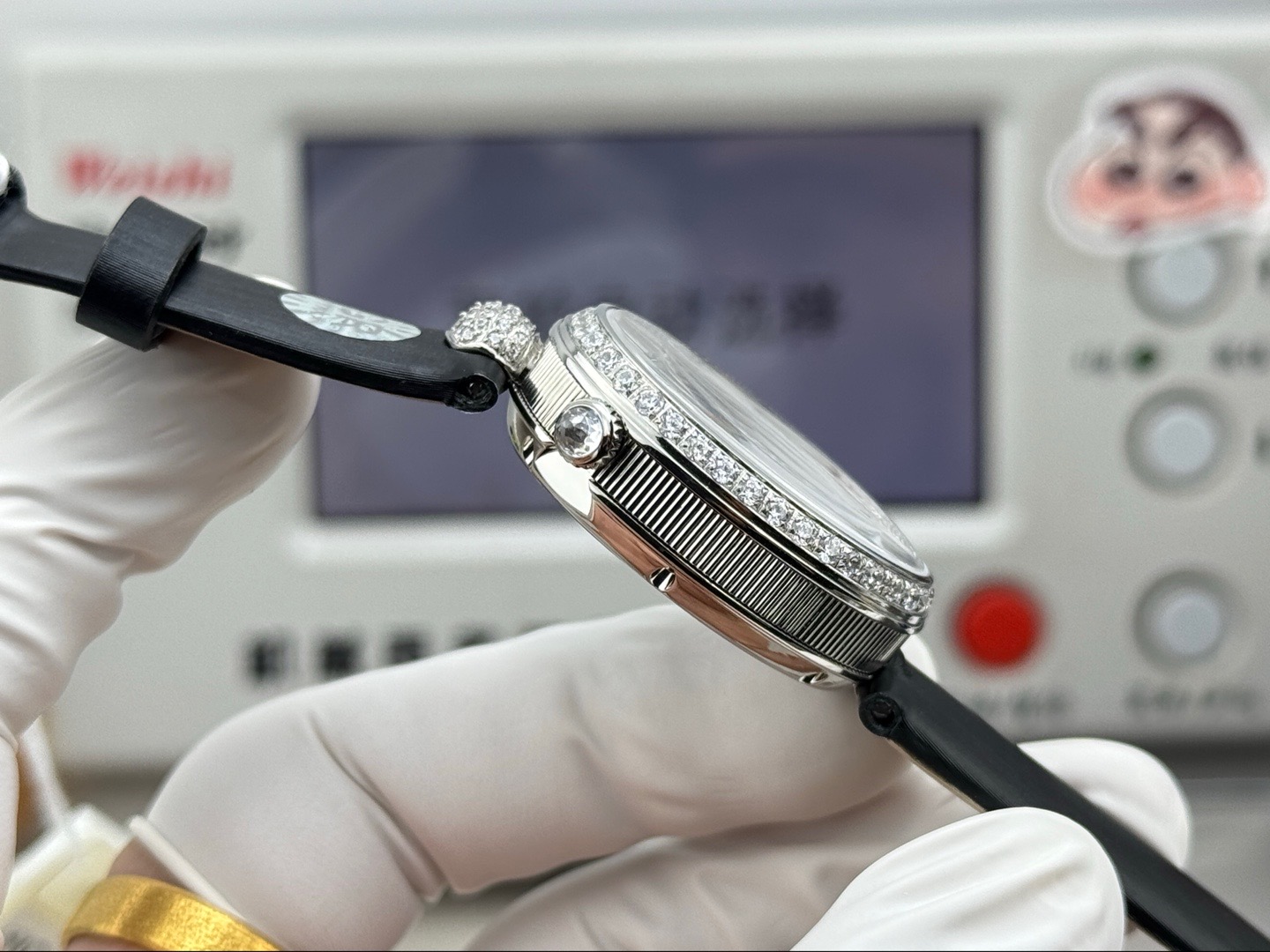 BREGUET ブルジェ エルゴノミクス レディース 腕時計 オーバル型 パール文字盤 ブラック - 画像 7