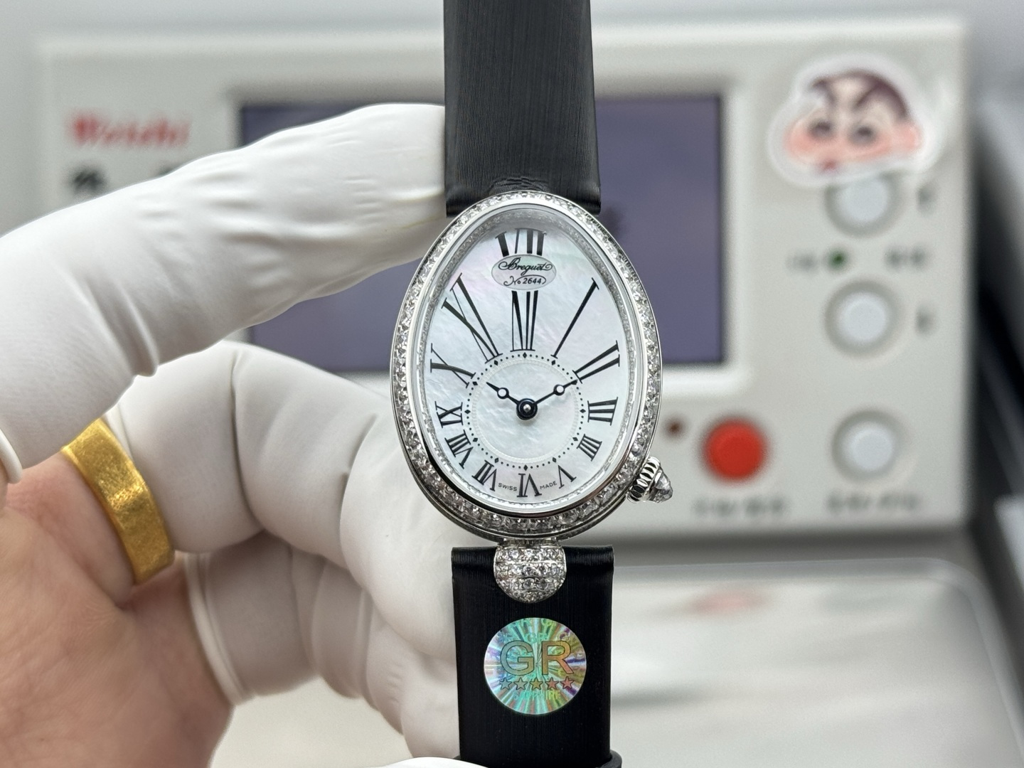 BREGUET ブルゲー ブルゲー レディース 腕時計 オーバル型 本革 ブラック - 画像 1