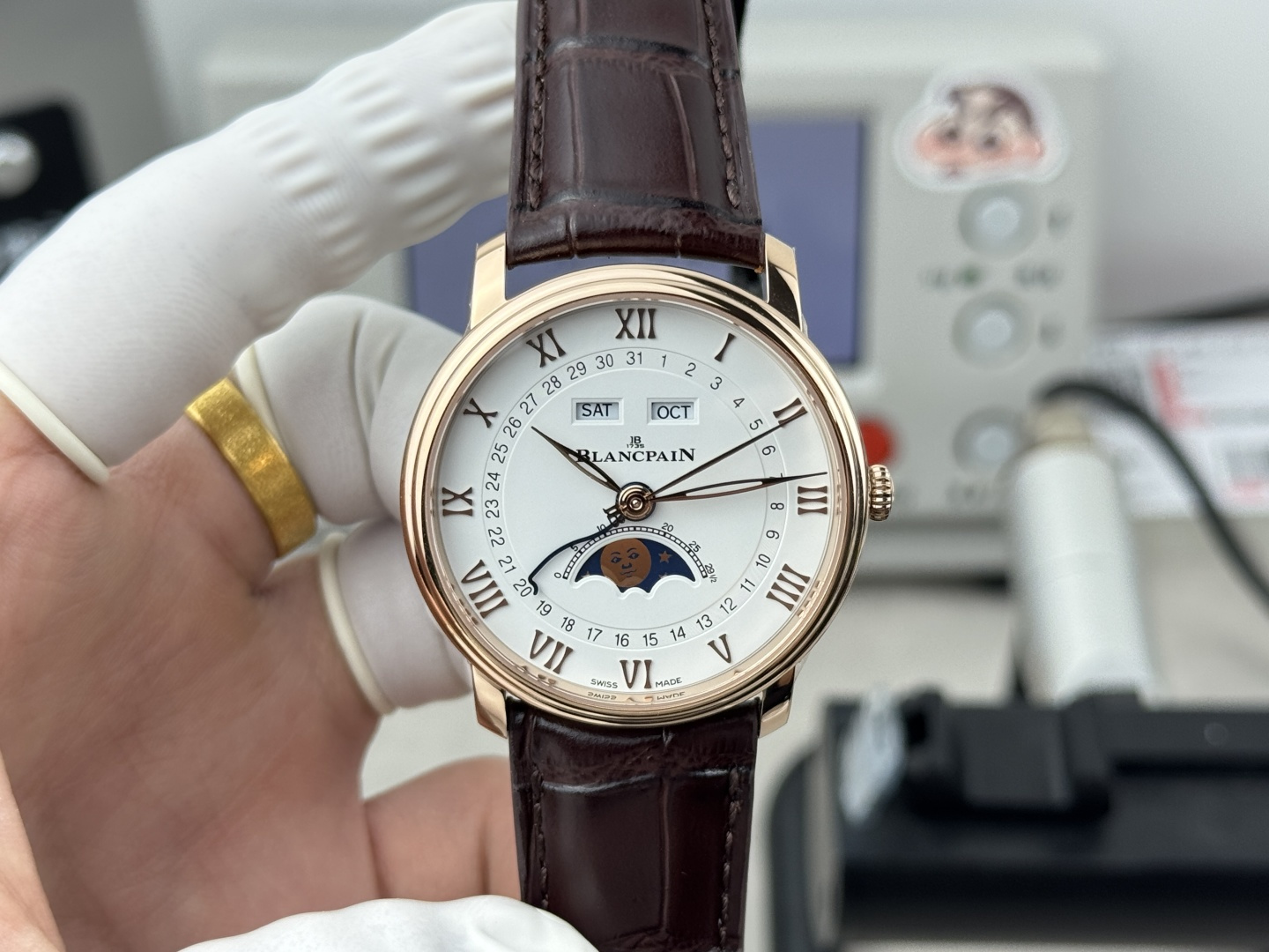 BLANCPAIN ブランパン ウォッチ メンズ 自動巻き 全暦 月相 40mm ローズゴールド ブラウン