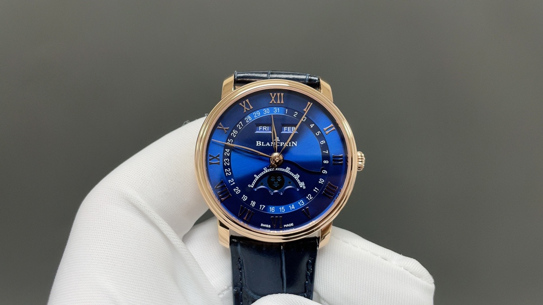 BLANCPAIN ブランパン 腕時計 メンズ 自動巻き 全歴月相 40mm ブルー