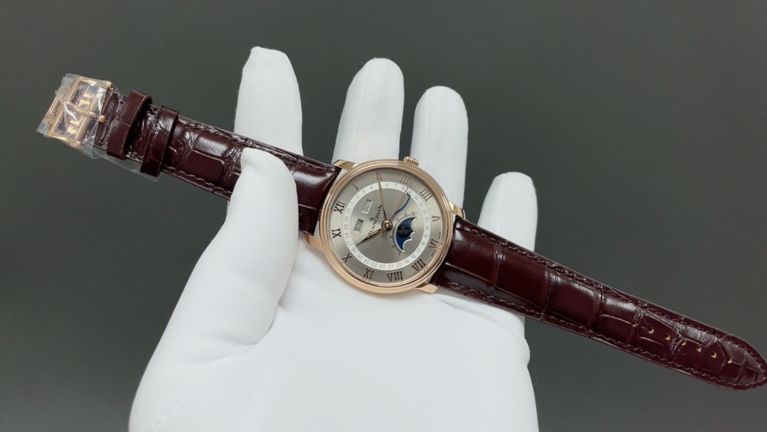 BLANCPAIN ブランパン 腕時計 メンズ 自動巻き 全自動 デイト ムーンフェイズ ブラウン - 画像 2
