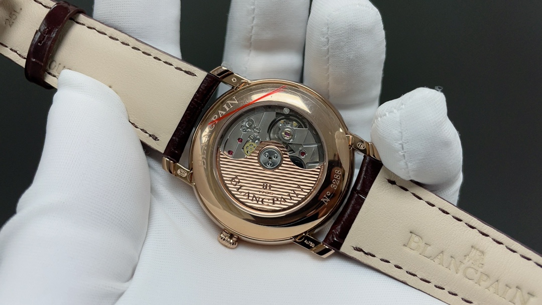 BLANCPAIN ブランパン 腕時計 メンズ 自動巻き 全自動 デイト ムーンフェイズ ブラウン - 画像 6