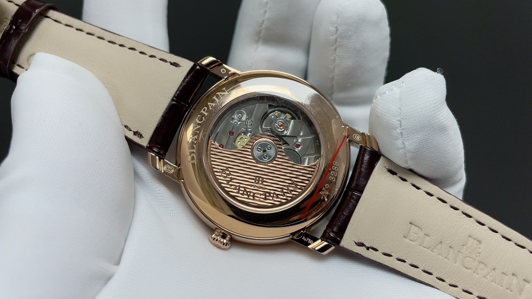 BLANCPAIN ブランパン 腕時計 メンズ 全自動巻き 月相表示 40mm ブラウン レザー - 画像 6