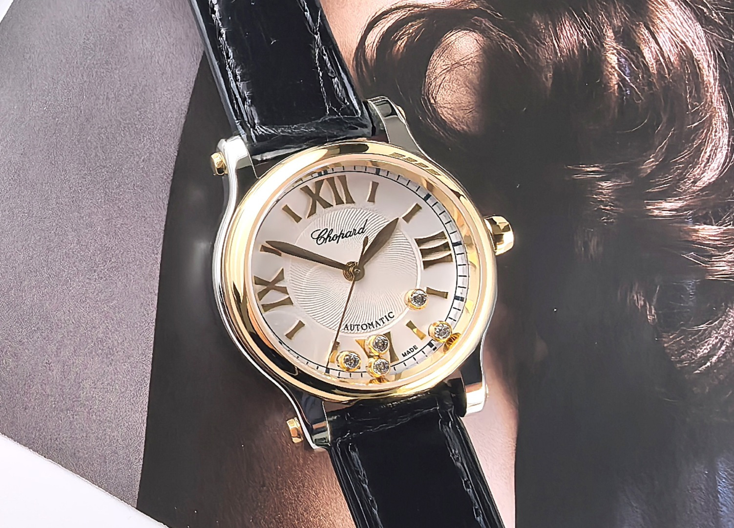 CHANEL シャネル ハッピースポーツ 腕時計 レディース 自動巻き 機械式 30mm ブラック - 画像 4