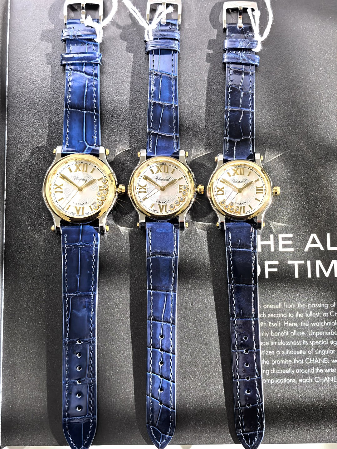 CHANEL シャネル ハッピースポーツ 腕時計 レディース 自動巻き 機械式 30mm ブラック ブルー レッド 全3色 - 画像 7