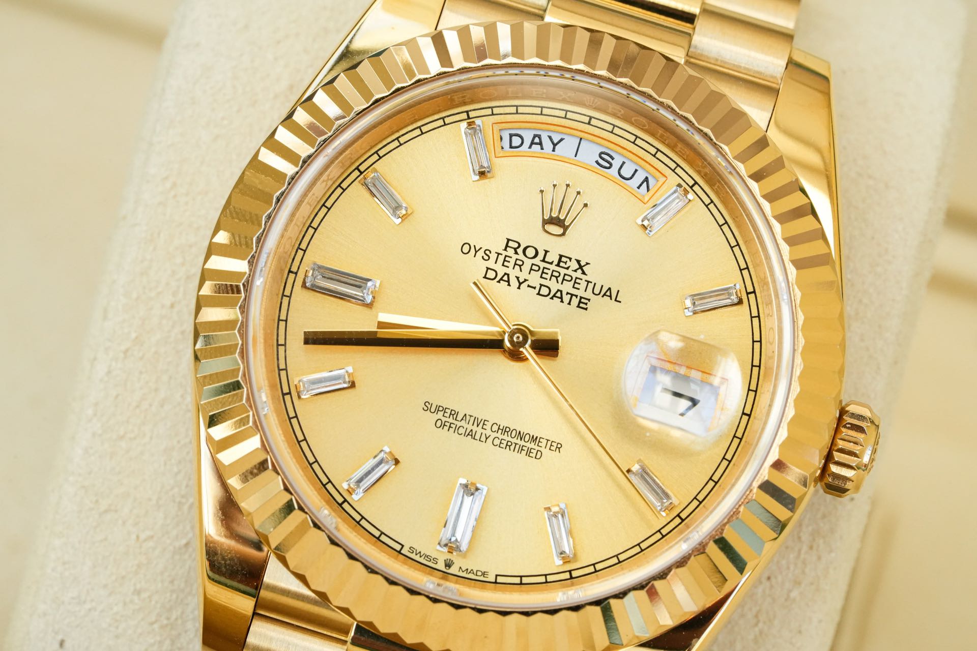 ROLEX ロレックス デイデイト 腕時計 メンズ 金色砂紋 腕時計 18Kゴールド ブラック - 画像 2