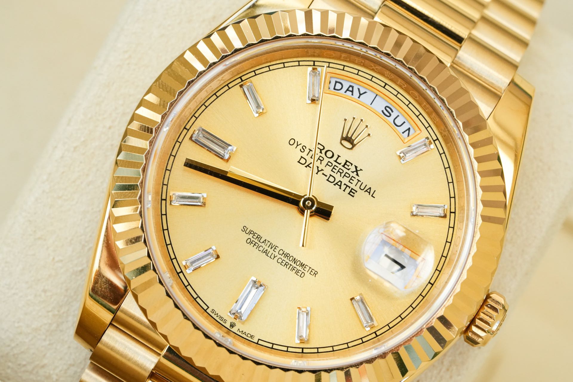 ROLEX ロレックス デイデイト 腕時計 メンズ 金色砂紋 腕時計 18Kゴールド ブラック - 画像 4