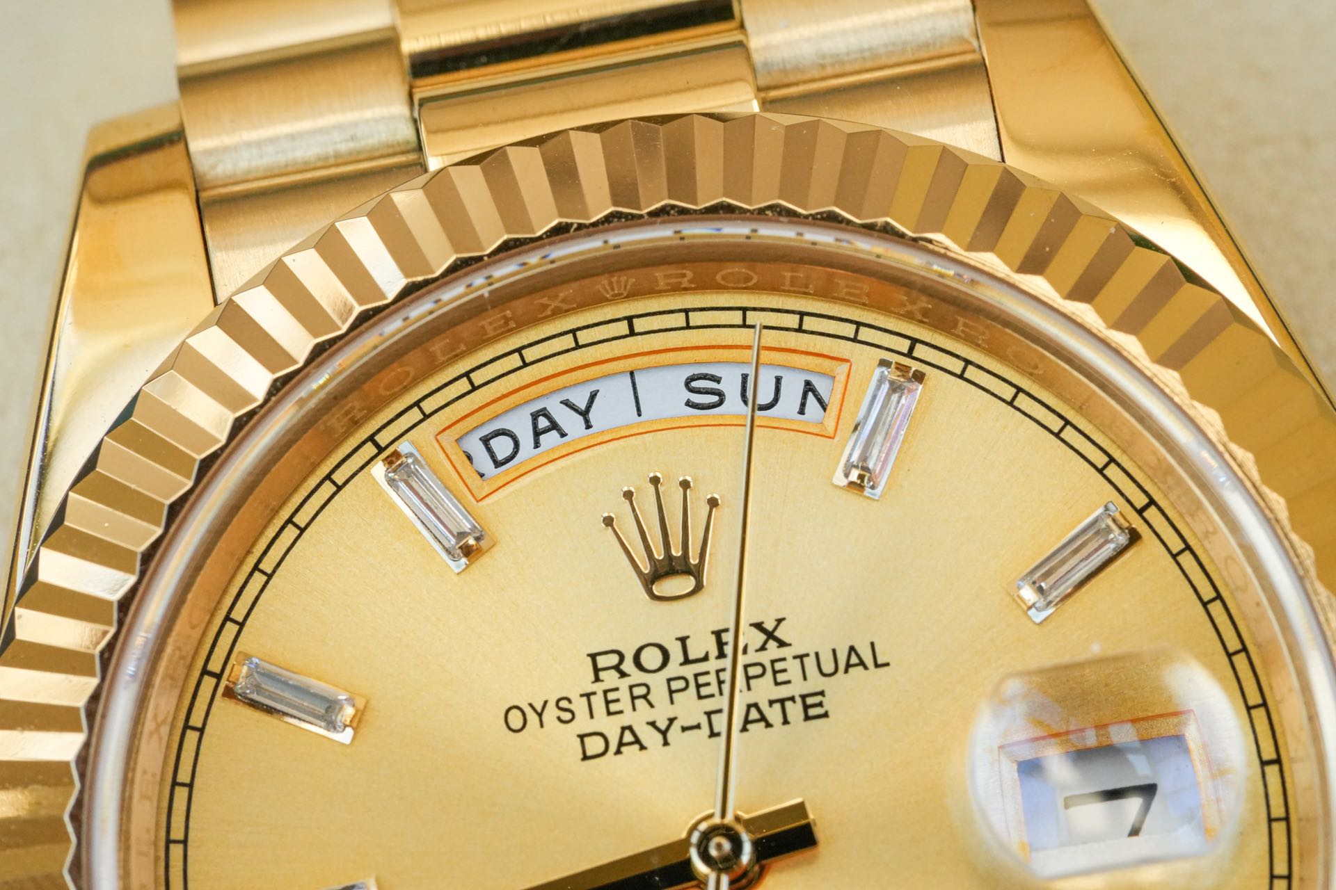 ROLEX ロレックス デイデイト 腕時計 メンズ 金色砂紋 腕時計 18Kゴールド ブラック - 画像 9