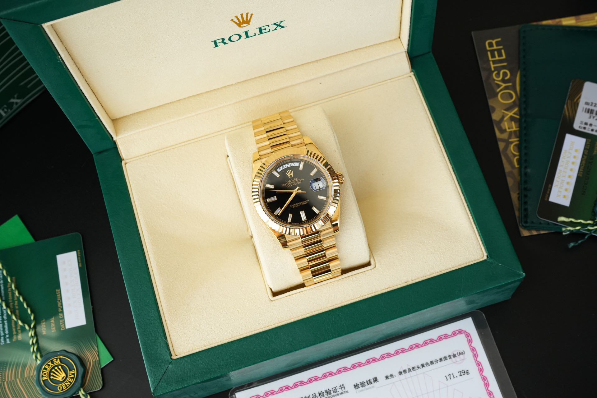 ROLEX ロレックス デイデイト 腕時計 メンズ 自動巻き 機械式 40mm ブラック ブラック - 画像 2