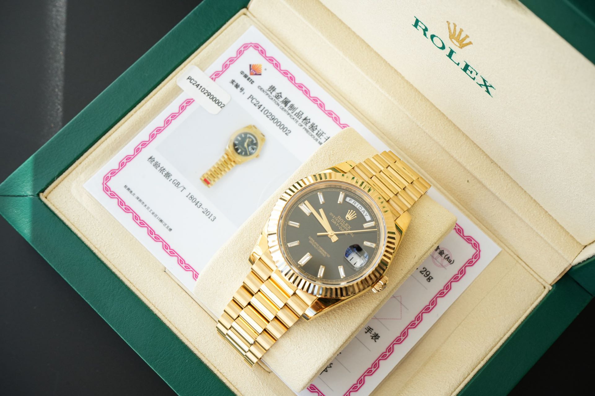 ROLEX ロレックス デイデイト 腕時計 メンズ 自動巻き 機械式 40mm ブラック ブラック - 画像 4