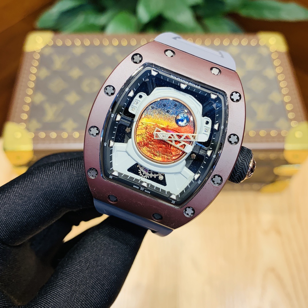 RICHARD MILLE リチャードミル 腕時計 メンズ 陀飛輪 自動巻き タイタン グラファイト ブラック - 画像 3