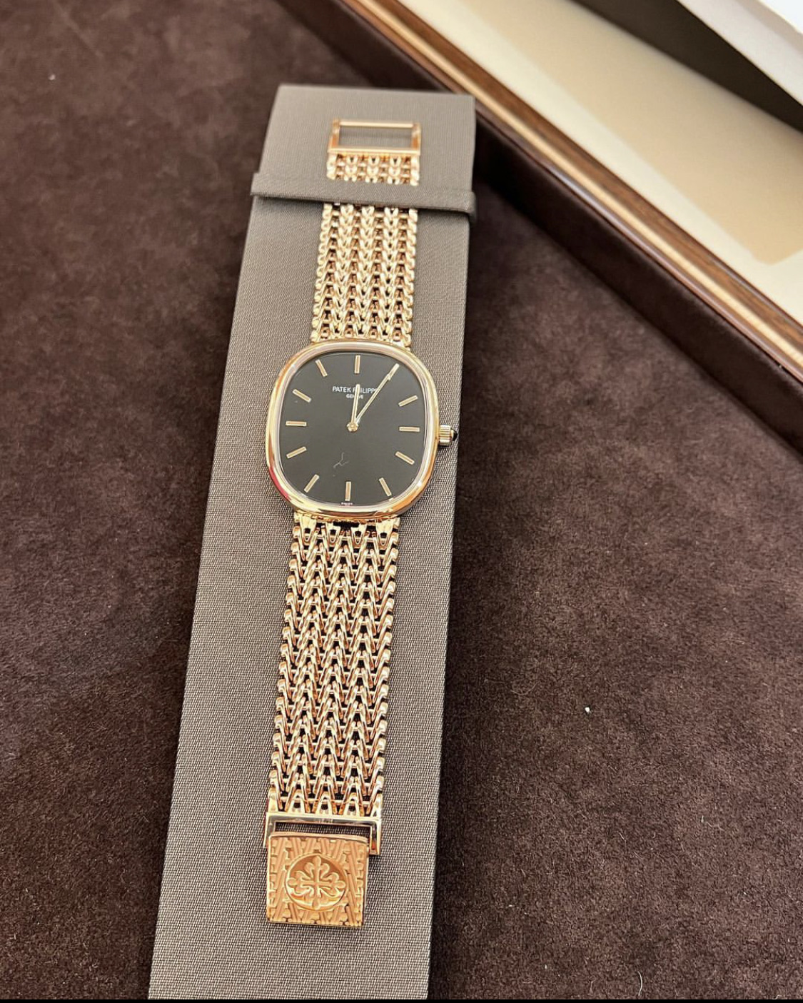 PATEK PHILIPPE パテックフィリップ 腕時計 メンズ ロレックス風 ブラック ローズゴールド