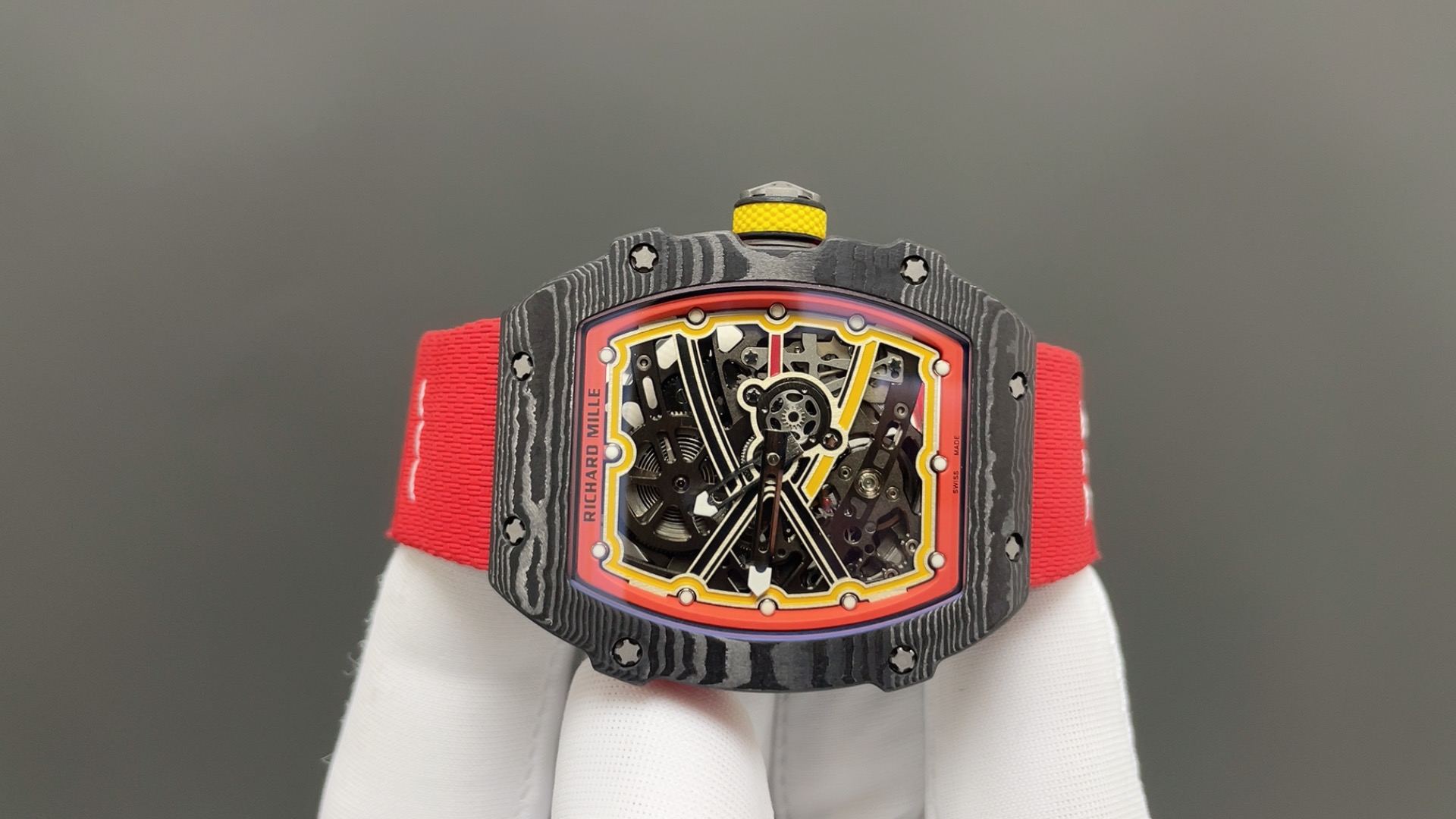 RICHARD MILLE リチャードミル RM67-02 腕時計 メンズ 自動巻き 本革 メタル レッド ブラック - 画像 2