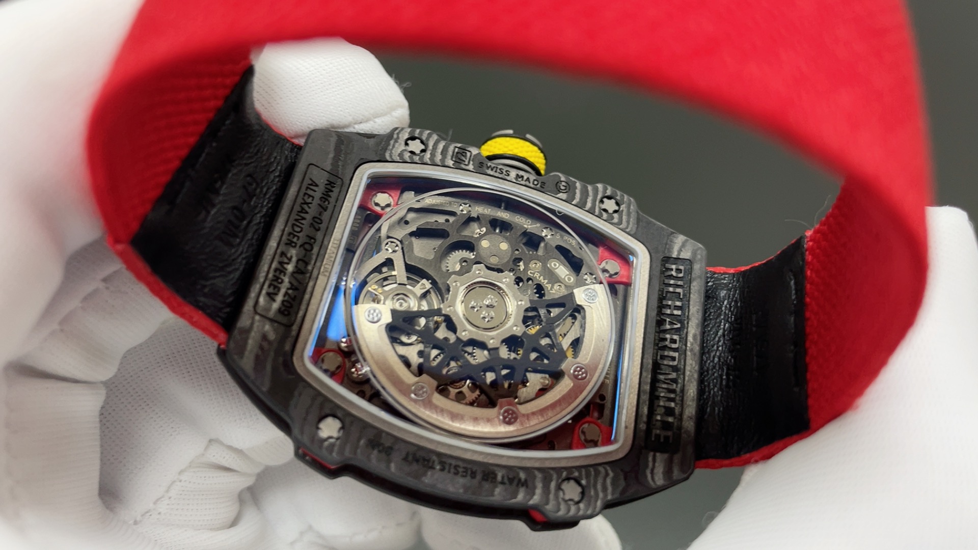 RICHARD MILLE リチャードミル RM67-02 腕時計 メンズ 自動巻き 本革 メタル レッド ブラック - 画像 6