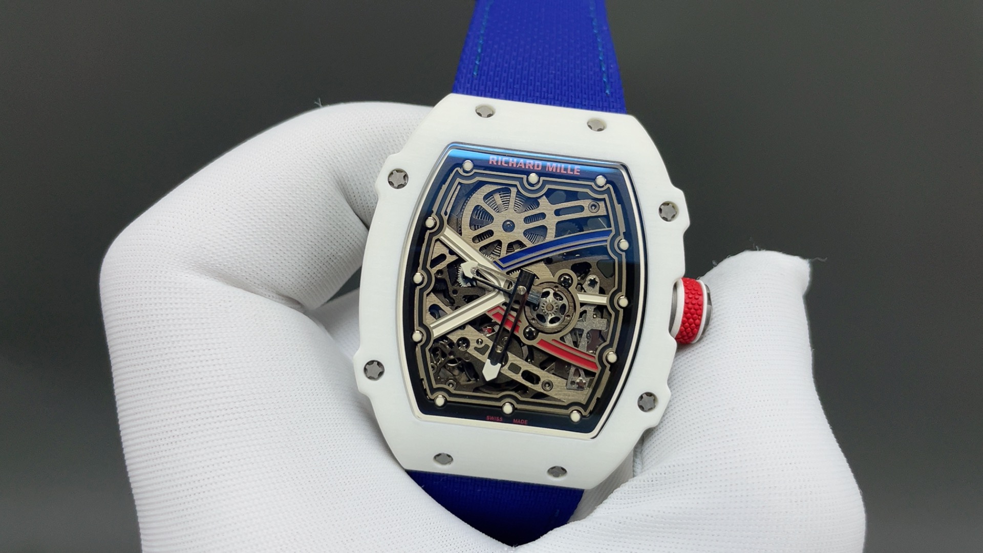 RICHARD MILLE リチャードミル RM67-02 腕時計 メンズ 自動巻き 本革 ブラック ブルー - 画像 3