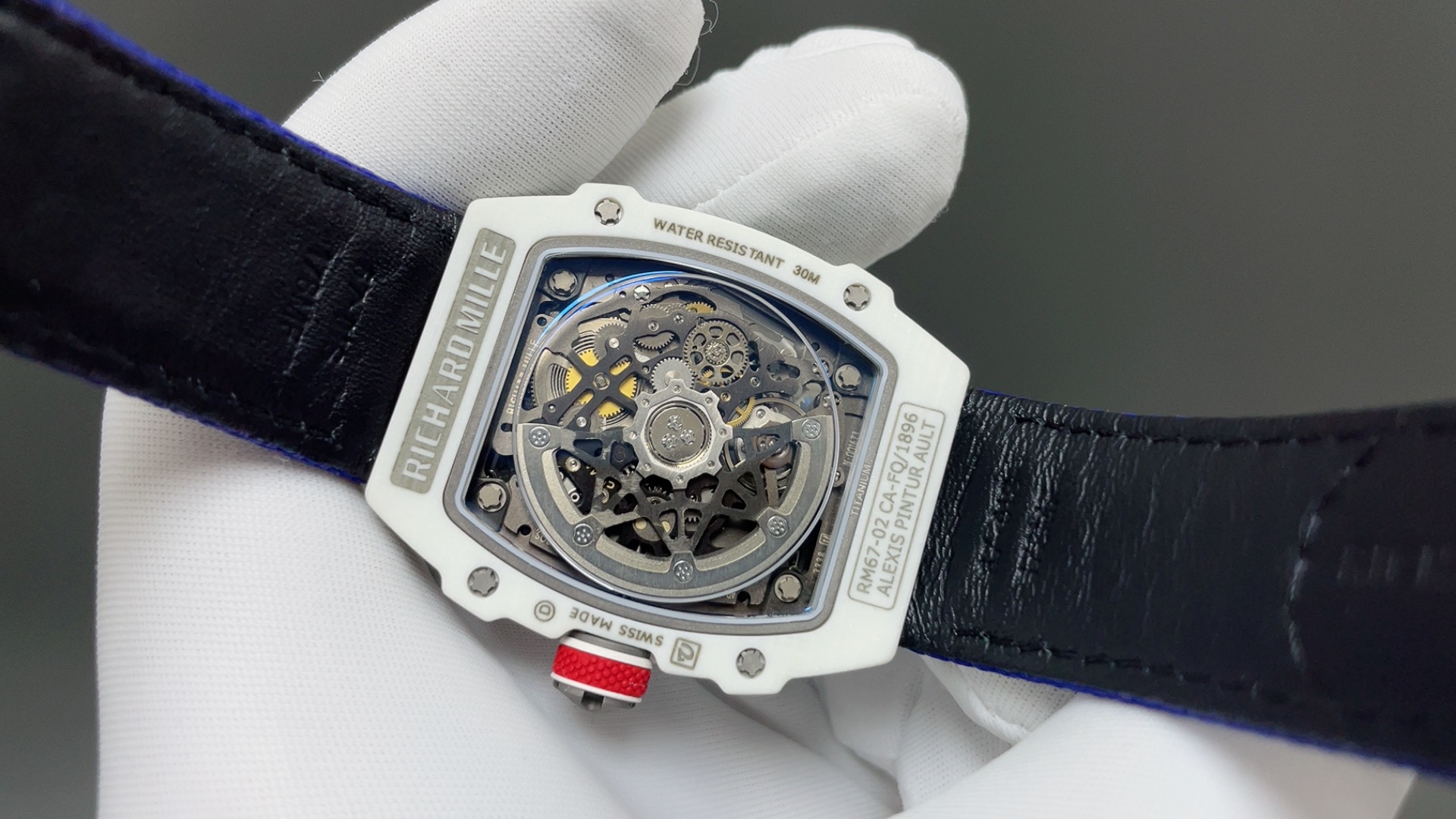 RICHARD MILLE リチャードミル RM67-02 腕時計 メンズ 自動巻き 本革 ブラック ブルー - 画像 6