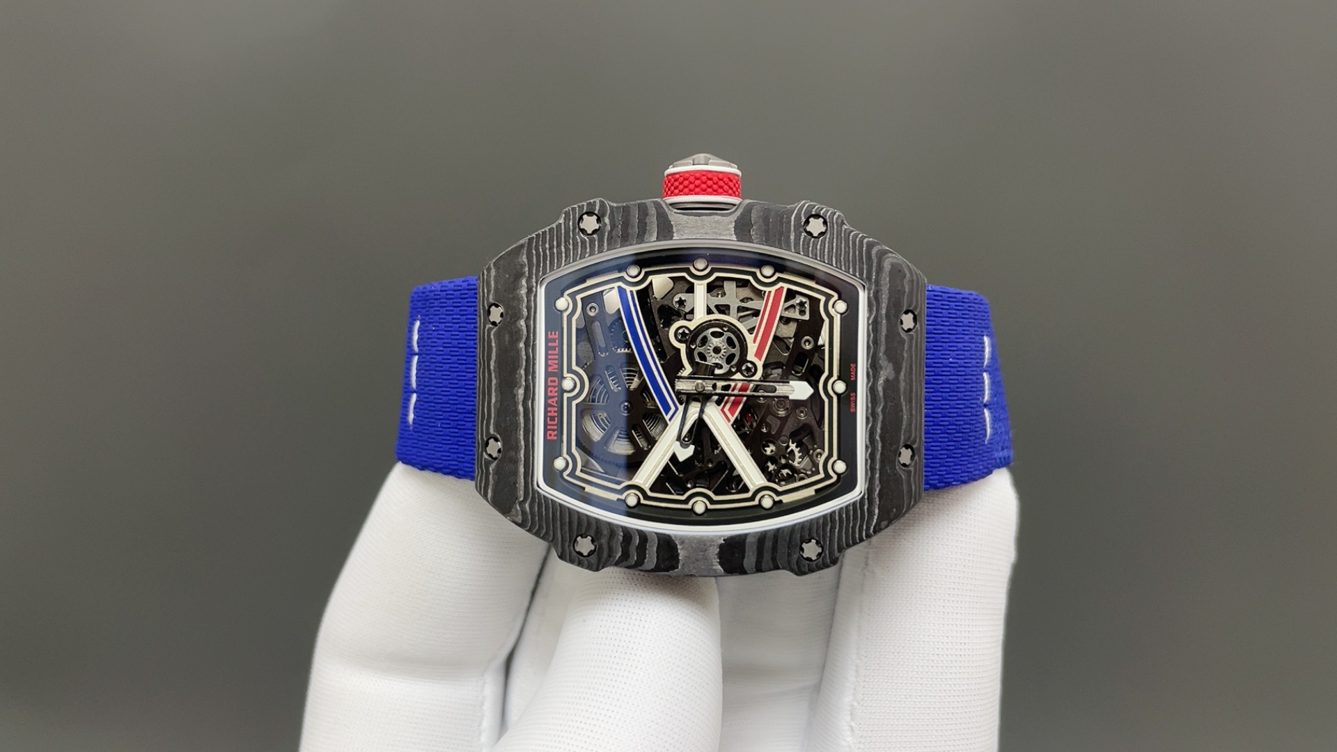 RICHARD MILLE リチャードミル RM67-02 腕時計 メンズ 自動巻き 本革 ブラック ブルー - 画像 2