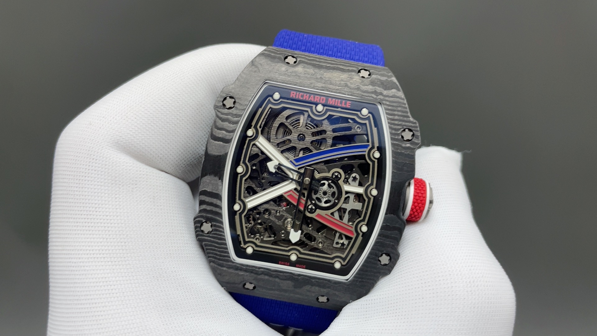 RICHARD MILLE リチャードミル RM67-02 腕時計 メンズ 自動巻き 本革 ブラック ブルー - 画像 3