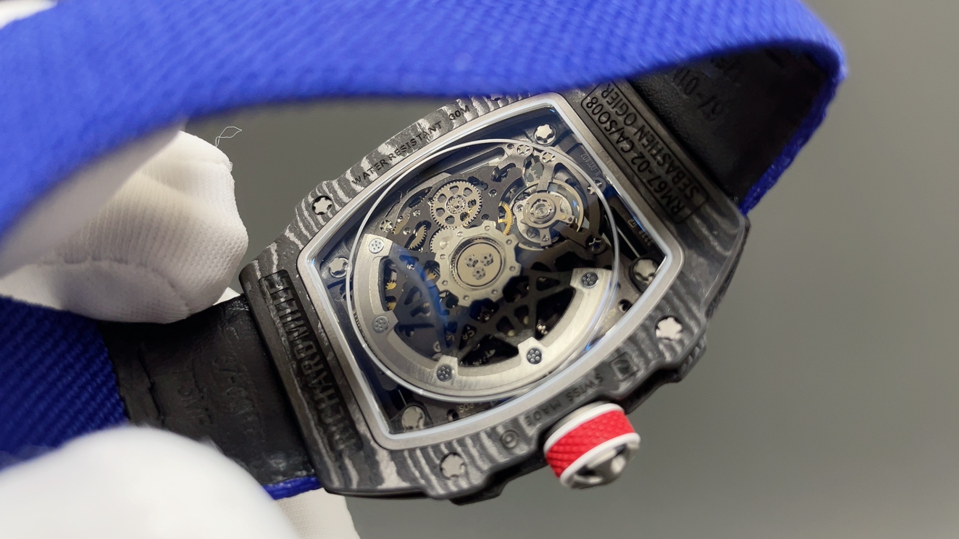 RICHARD MILLE リチャードミル RM67-02 腕時計 メンズ 自動巻き 本革 ブラック ブルー - 画像 6