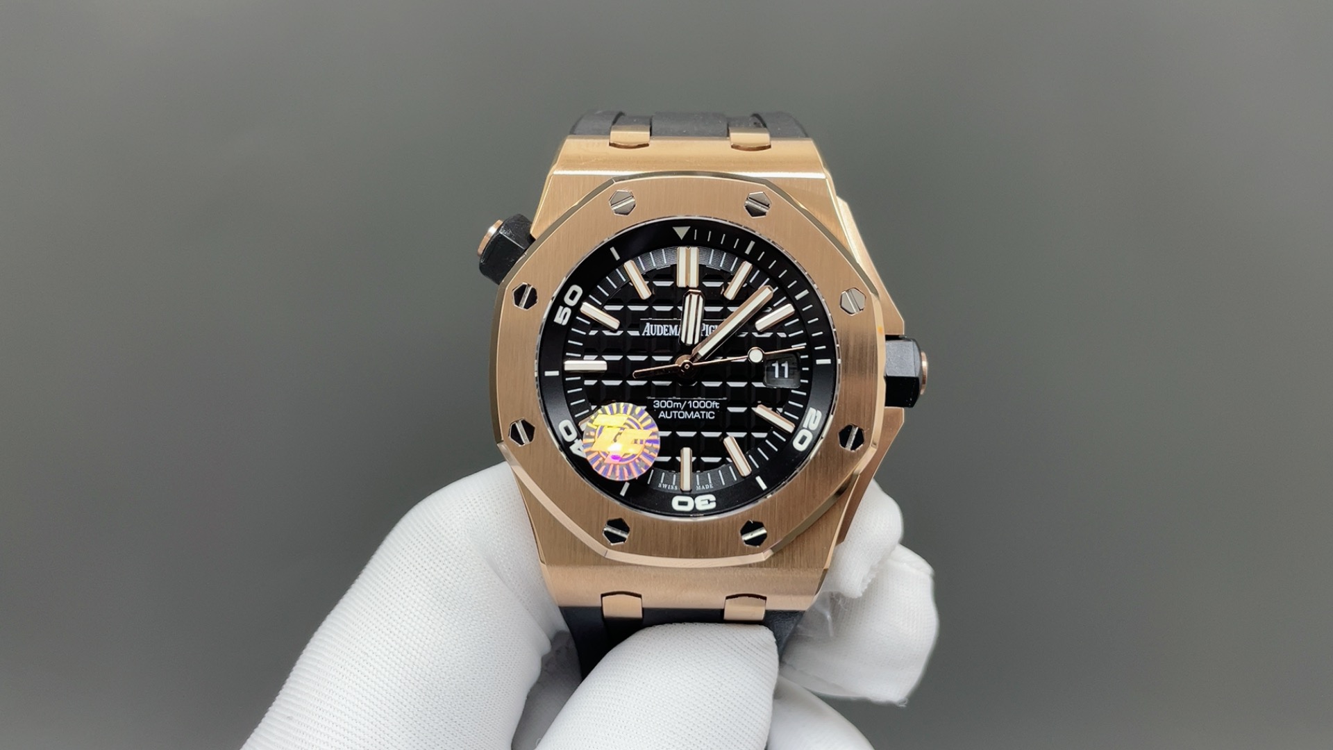 AUDEMARS PIGUET オーデマピゲ メンズ 腕時計 メカニカル 耐衝撃 42mm ローズゴールド ブラック
